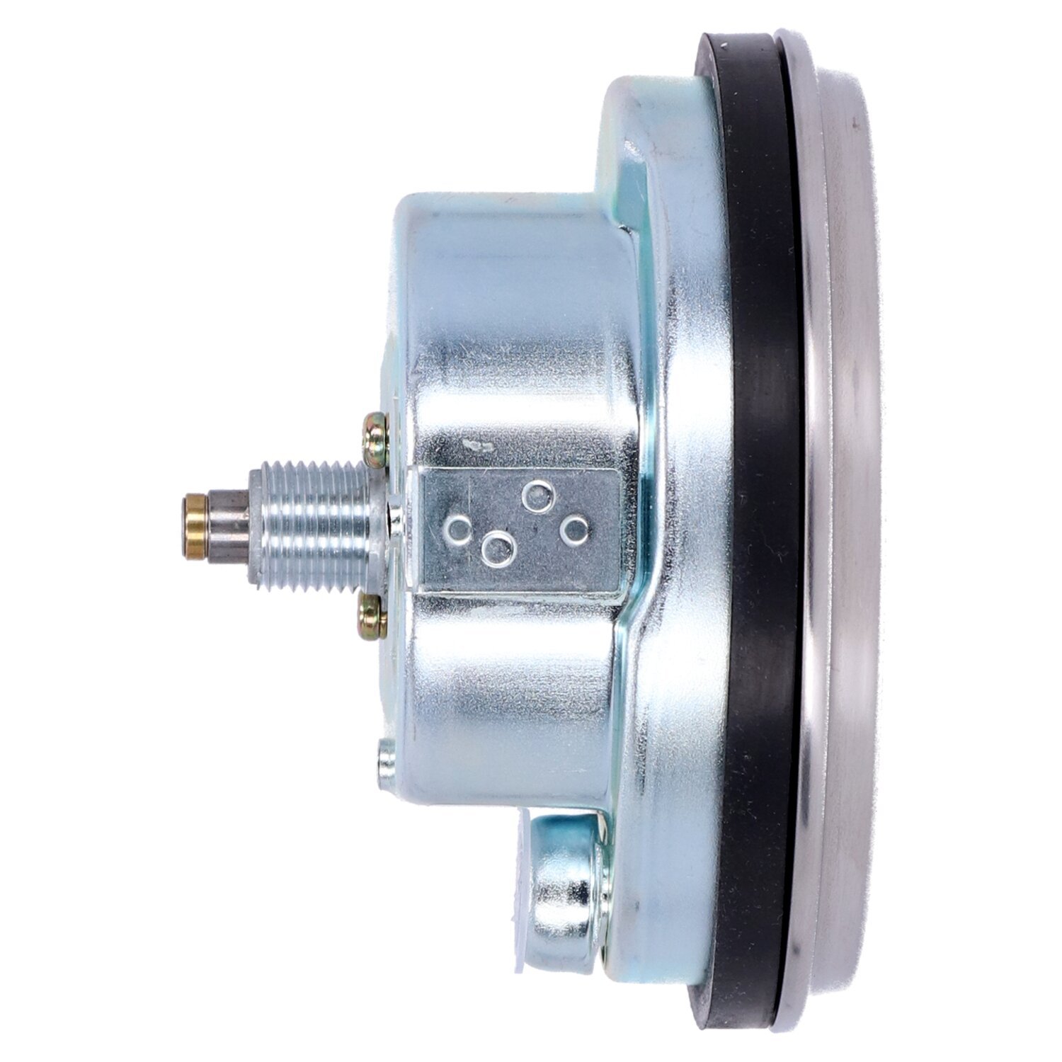 FL speedometer, '41-45 face', silver/black. 1:1 mph, Polished