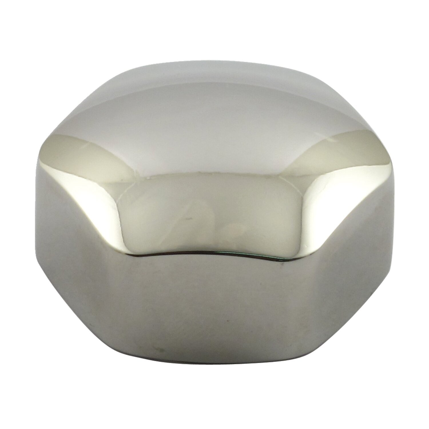 Stem nut, flat crown Acorn. Stainless, Polished