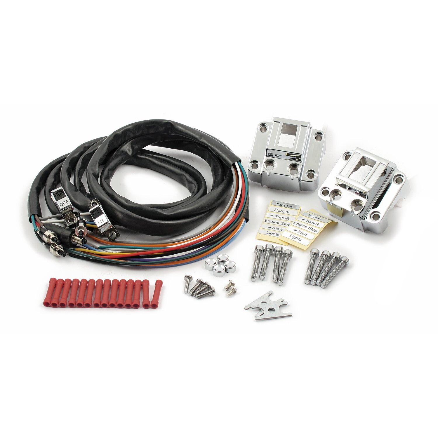 Handlebar switch housing kit, Chrome