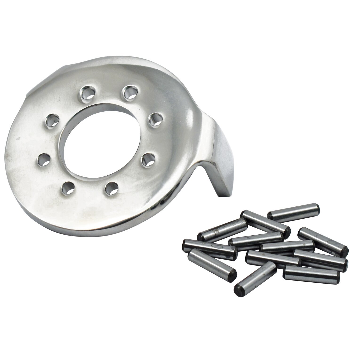 Triple tree mounted fork stop kit. Stainless