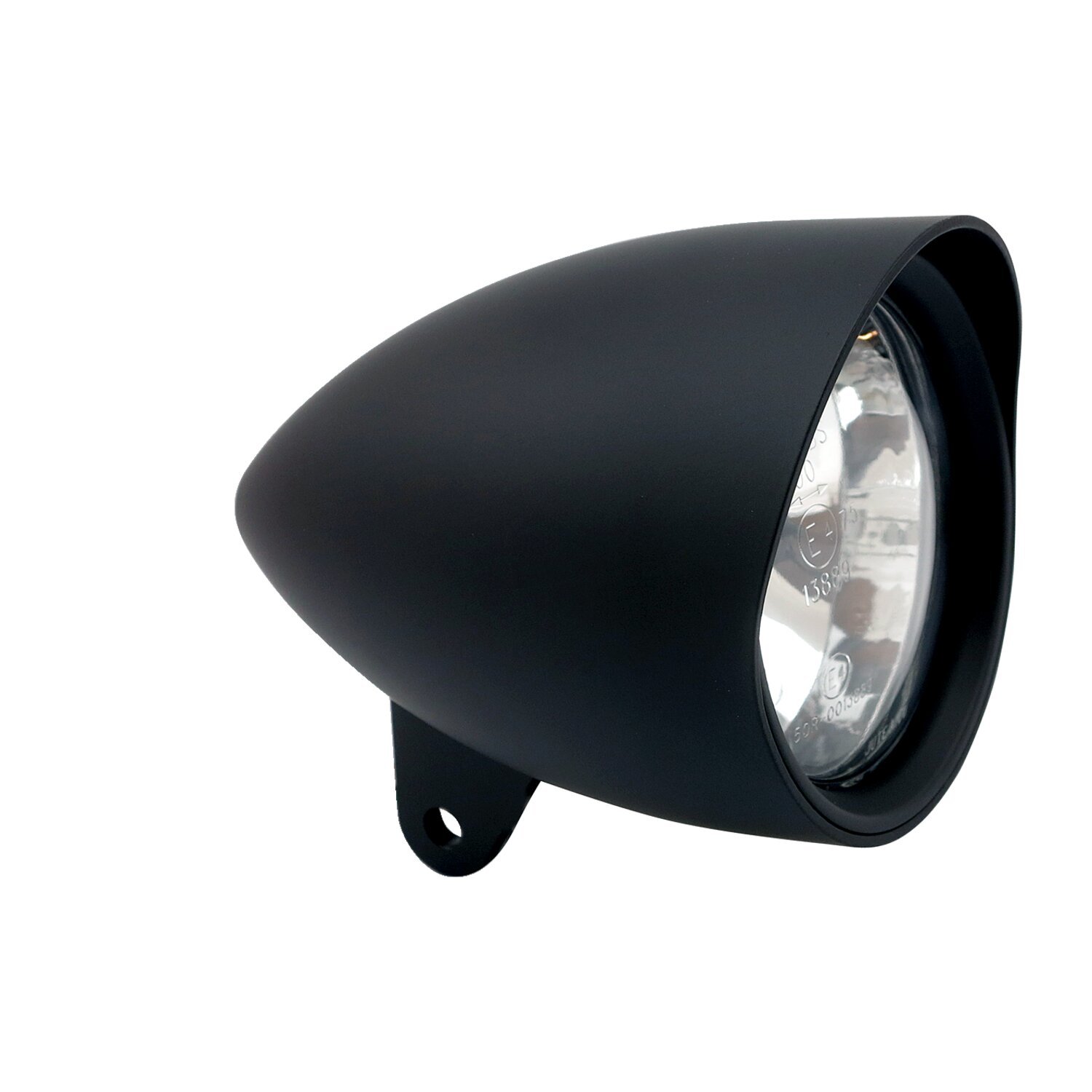 Smoothie 4-1/2" headlamp with round visor, Black, Matte