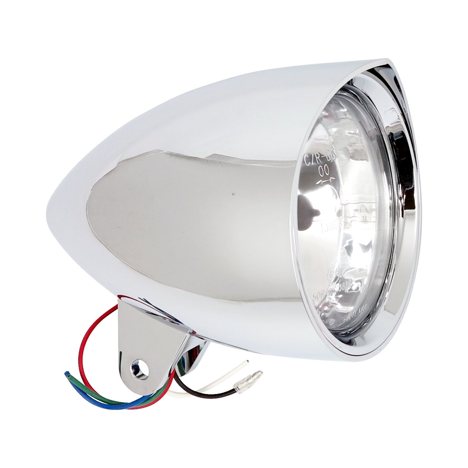 Smoothie 5-3/4" headlamp with peak visor, Chrome