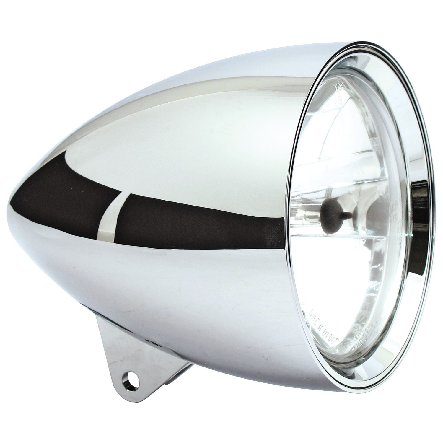 Smoothie 5-3/4" headlamp without visor, Chrome