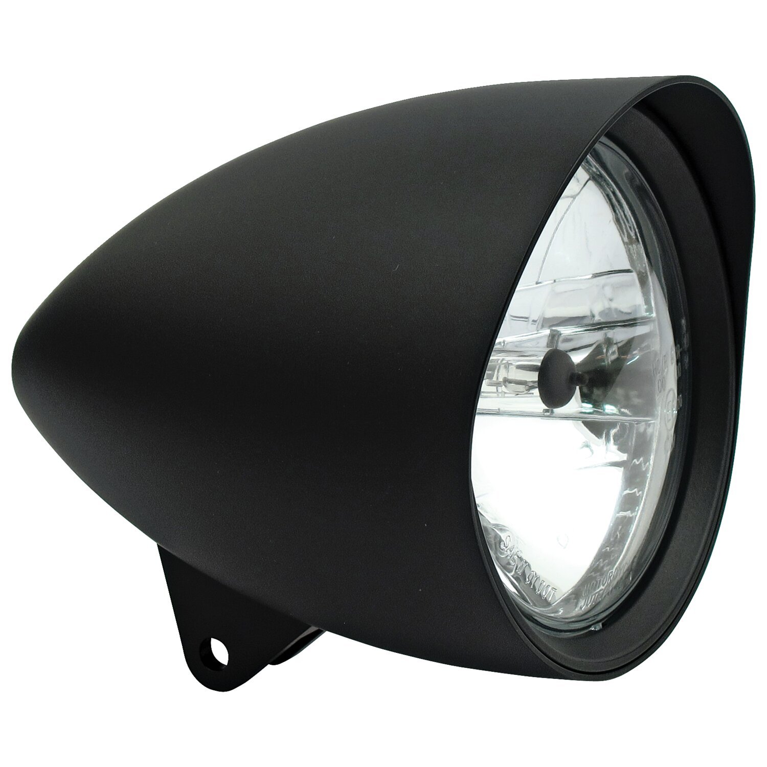 Smoothie 5-3/4" headlamp with round visor, Black, Matte
