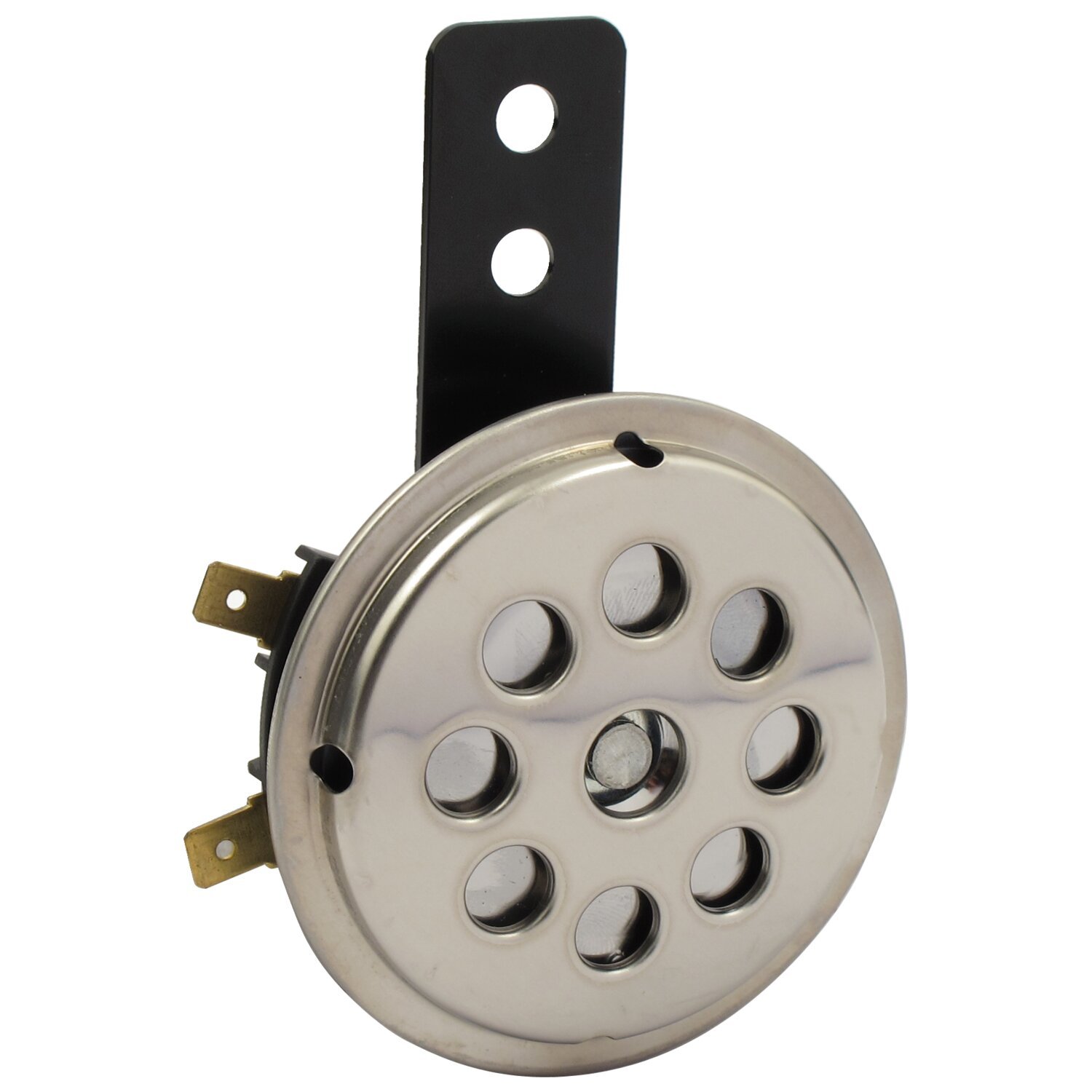 Custom disc horn. round 72mm. high tone, Chrome