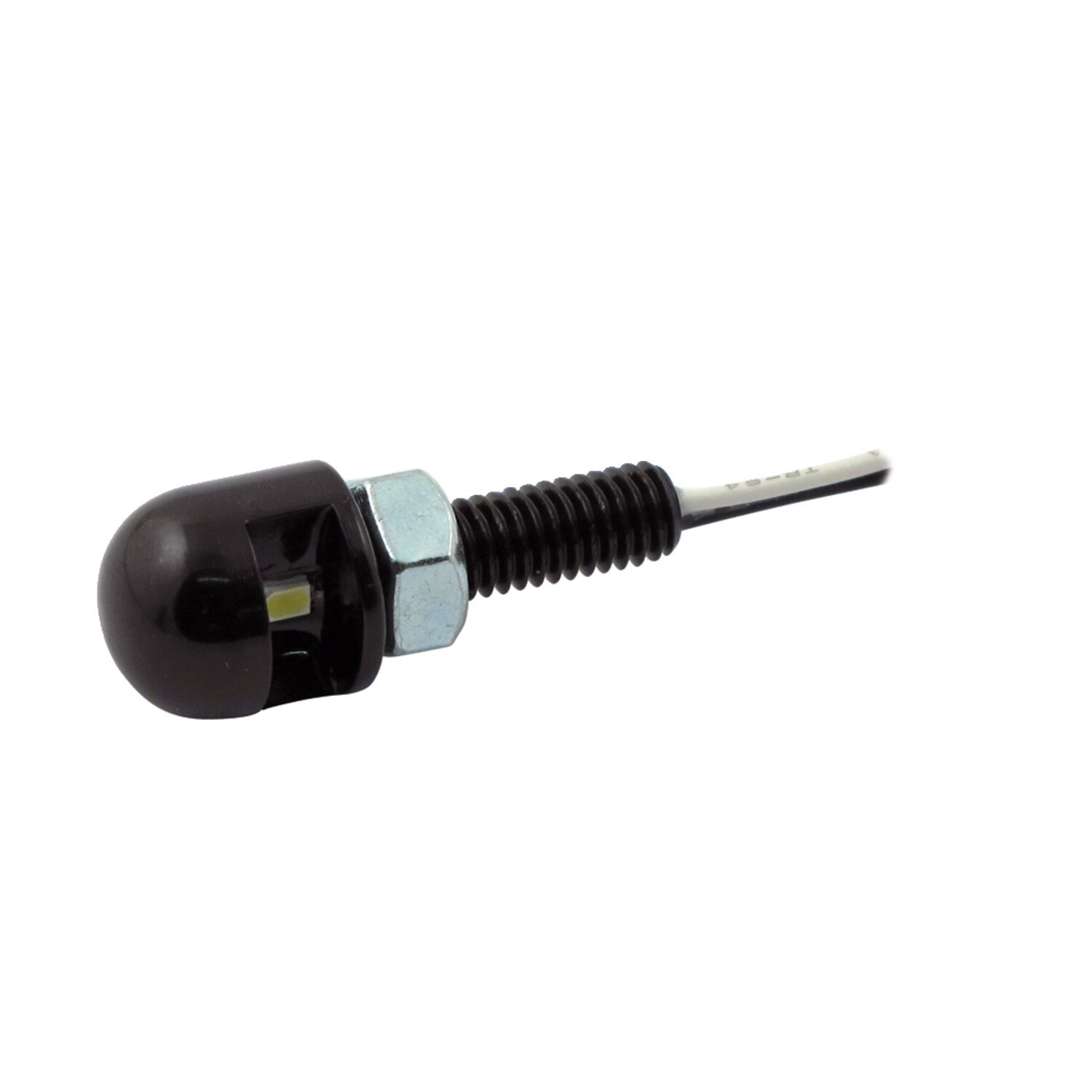 Xray, round license plate light, LED, Black