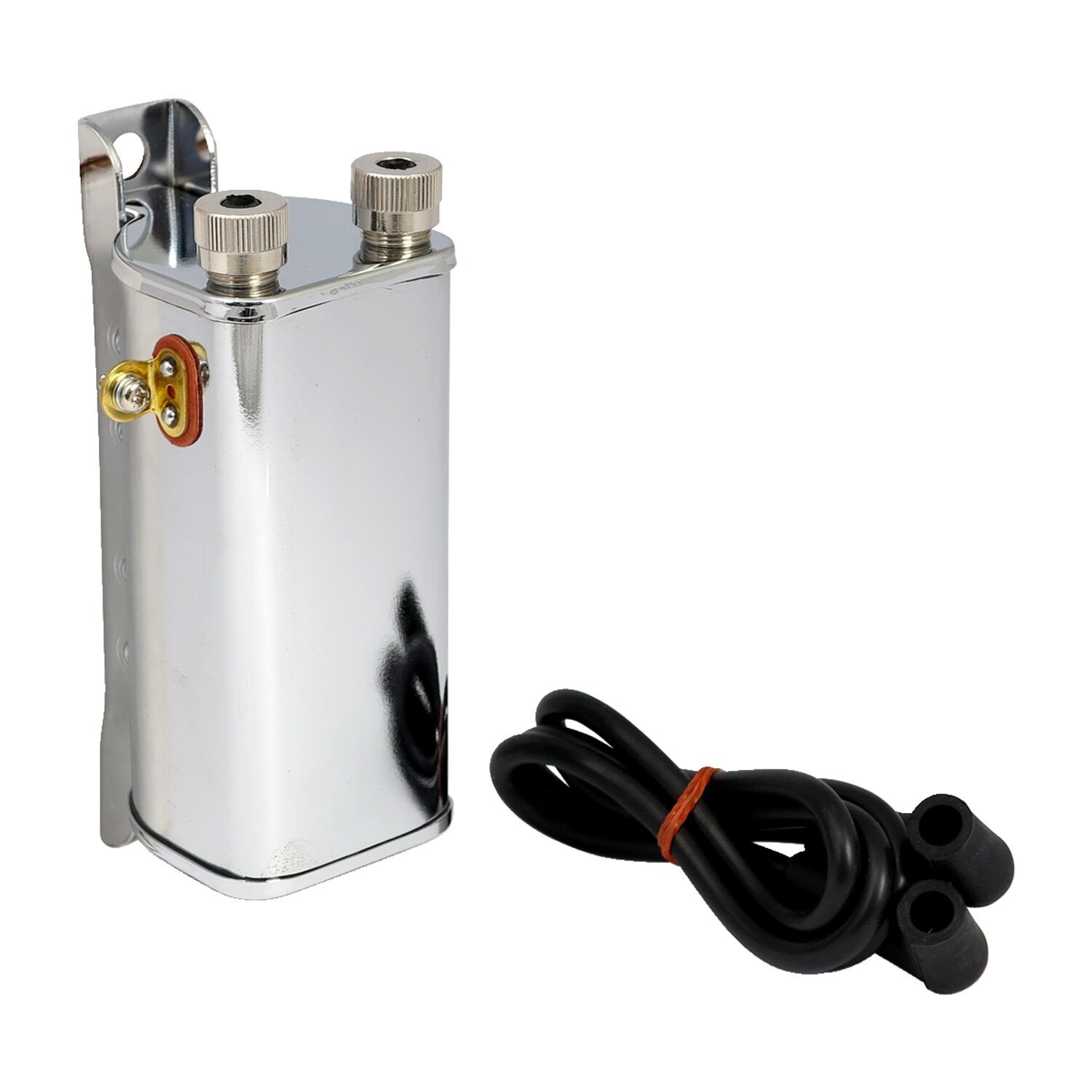 OEM style early 6-volt coil & cable kit, Black, Chrome