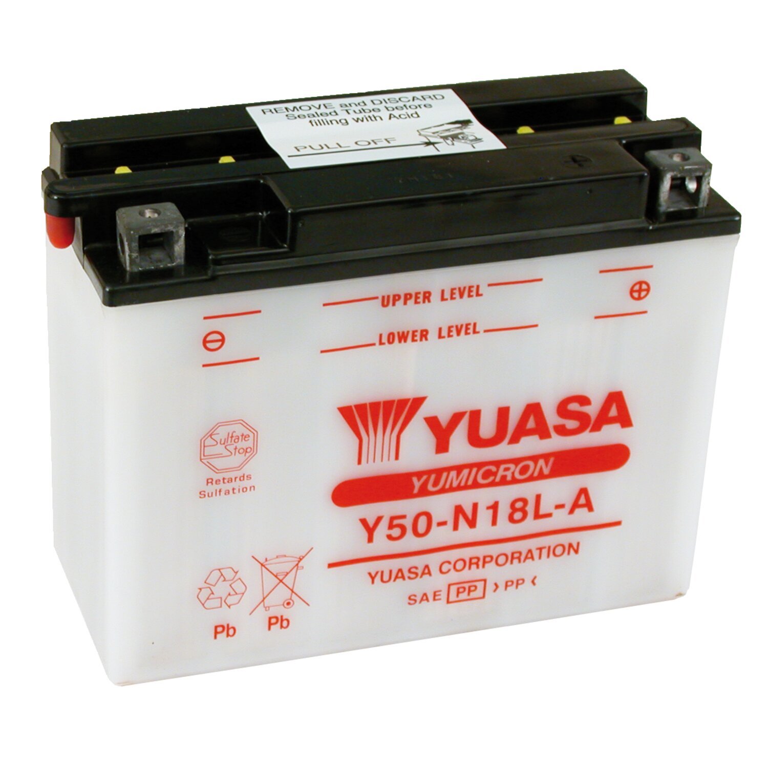 Yuasa, Yumicron 12V lead-acid battery Y50-N18L-A. 20Ah