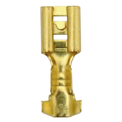 Spade terminal to fit 512820 push button style brake light switch. 
OEM replacement reference 9931, 9930. 