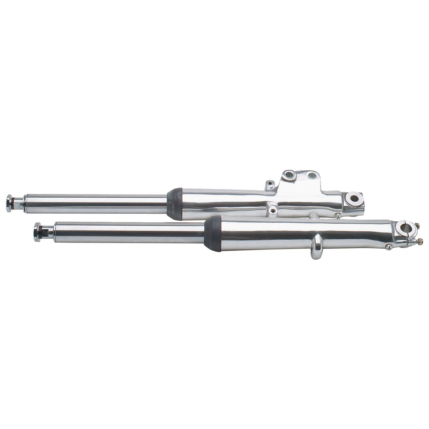 72-84 41mm fork tube & slider assembly set. +2" overstock, Chrome