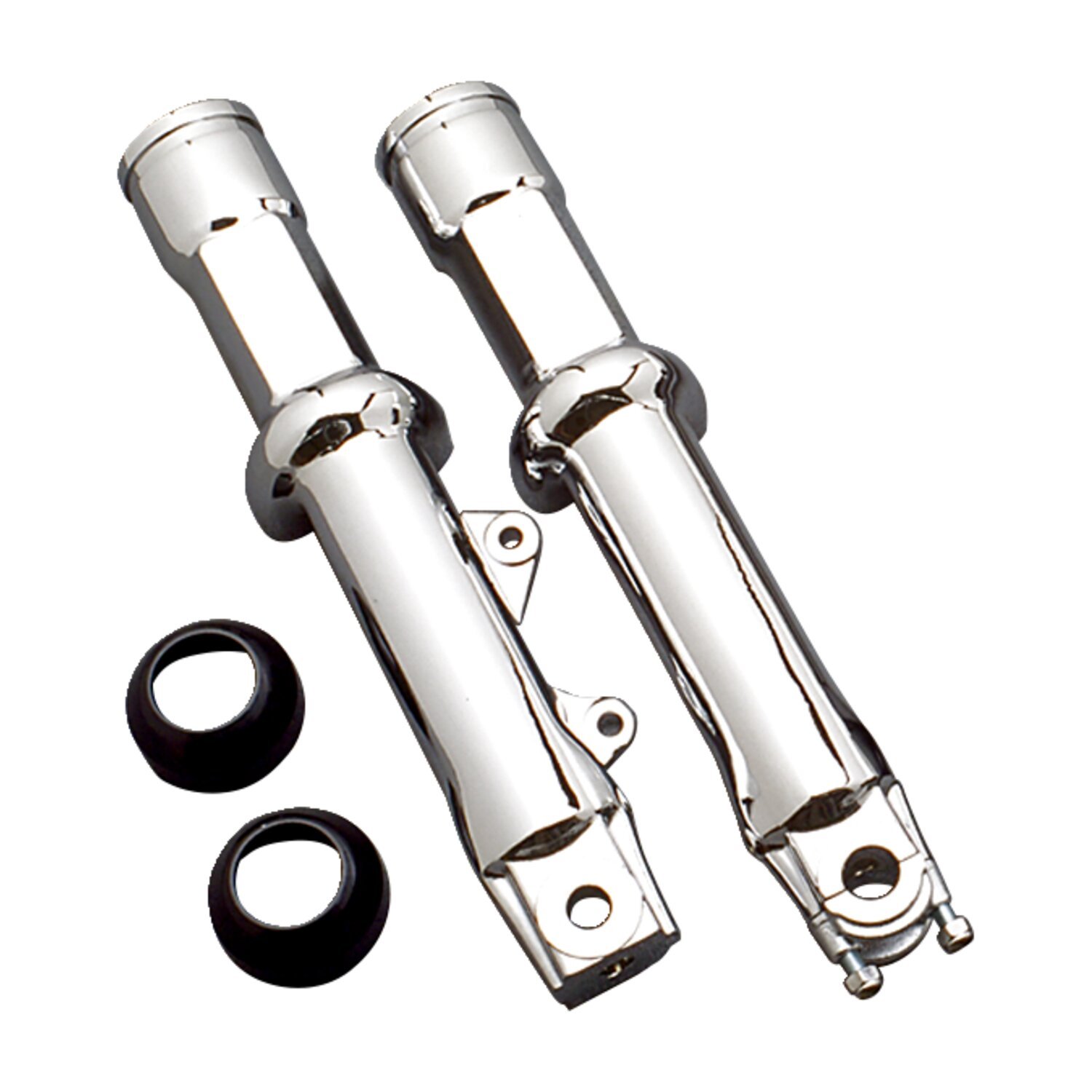Lower fork legs, single disc, Chrome