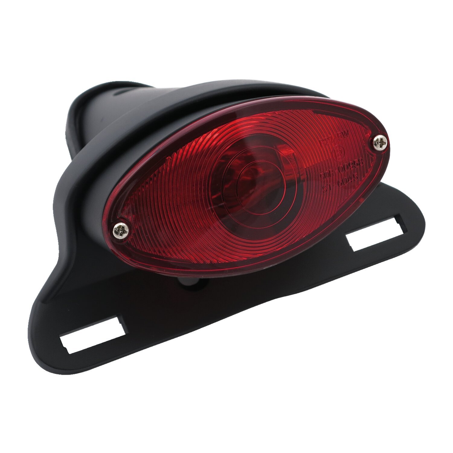 Cateye taillight. Die-cast housing w/bracket, Black