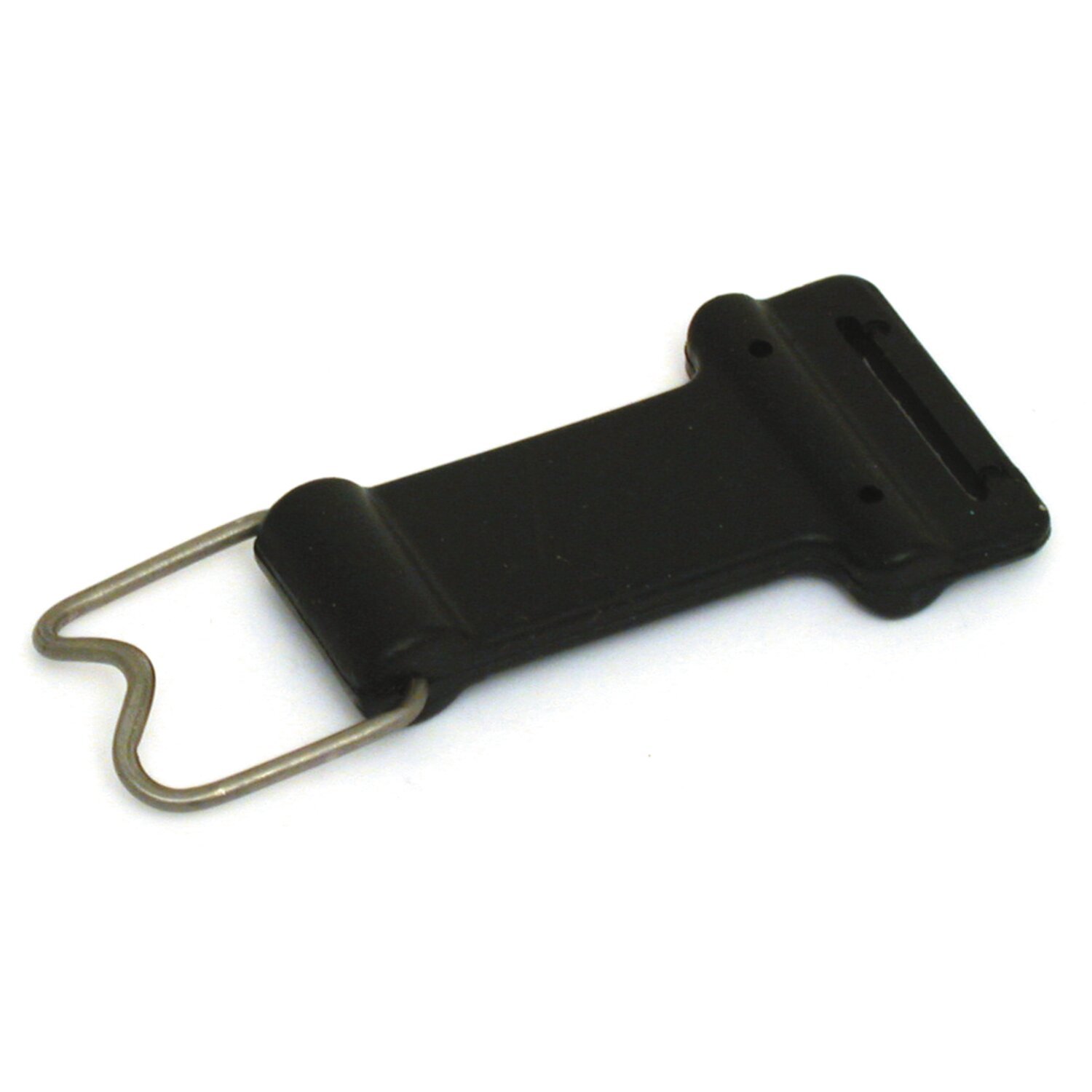 Battery hold down strap. Front, rubber, Black