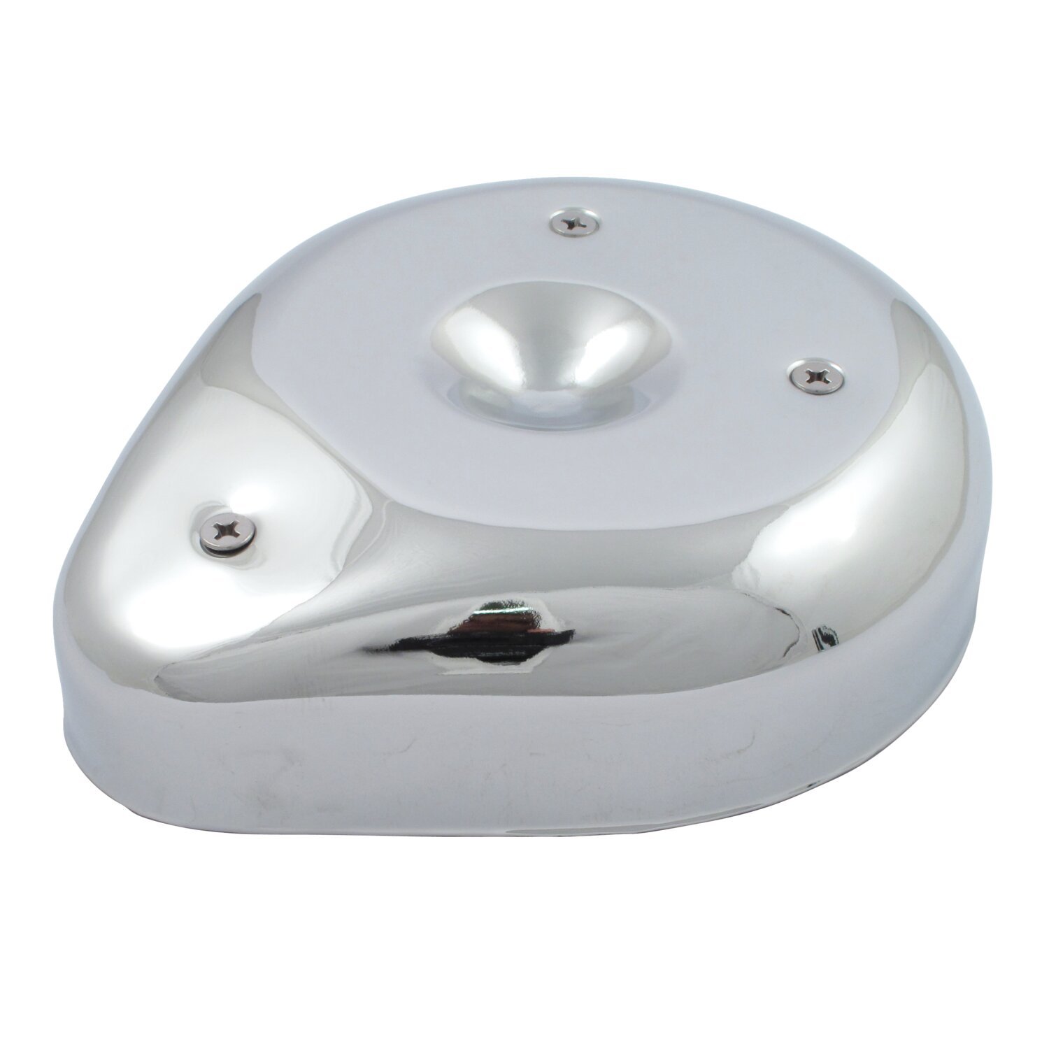 Teardrop air cleaner assembly. Chromed