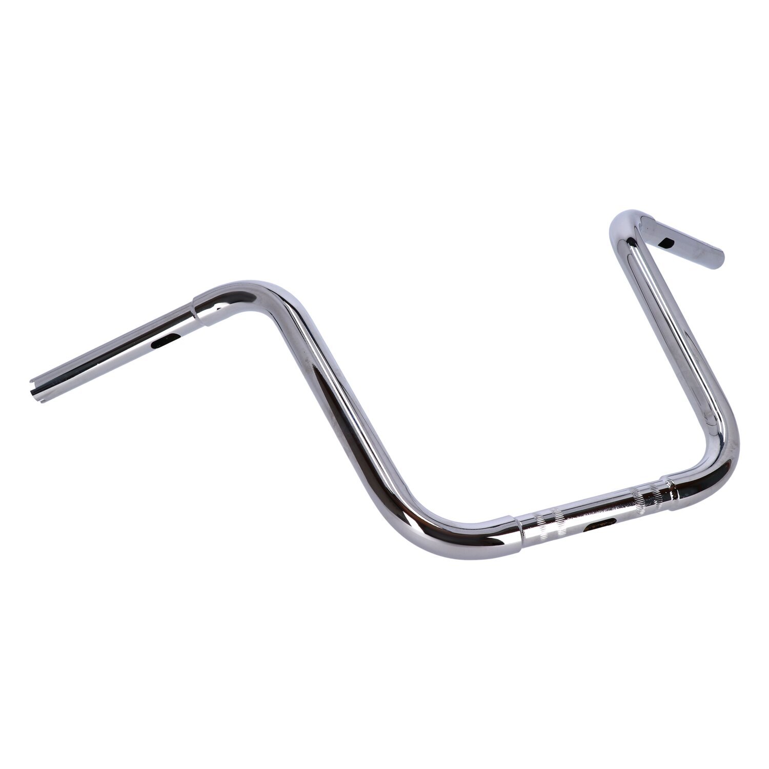 1-1/4" Buffalo Apehangers, 12" high, Silver, Chrome