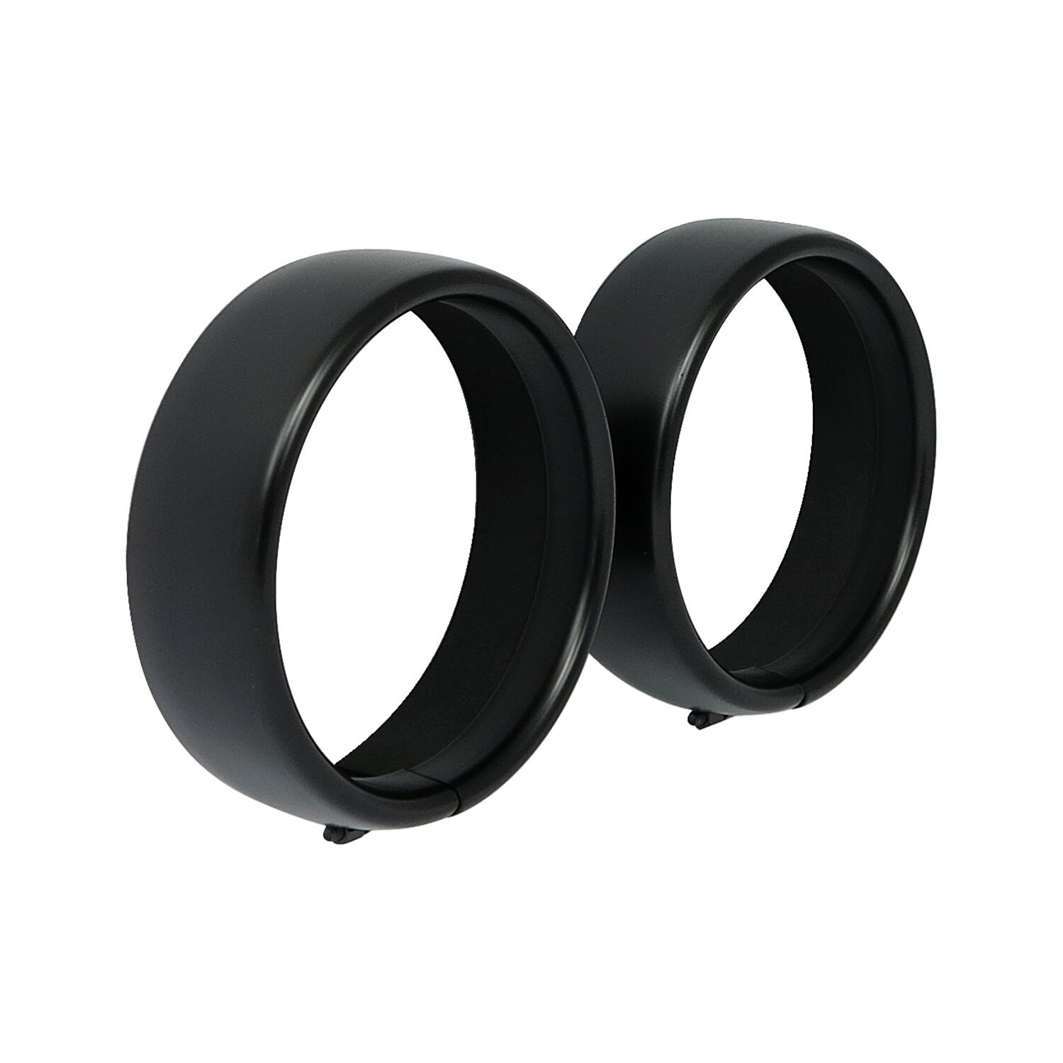 Recessed trim rings. 4.5" spotlamp. Satin lack, Black