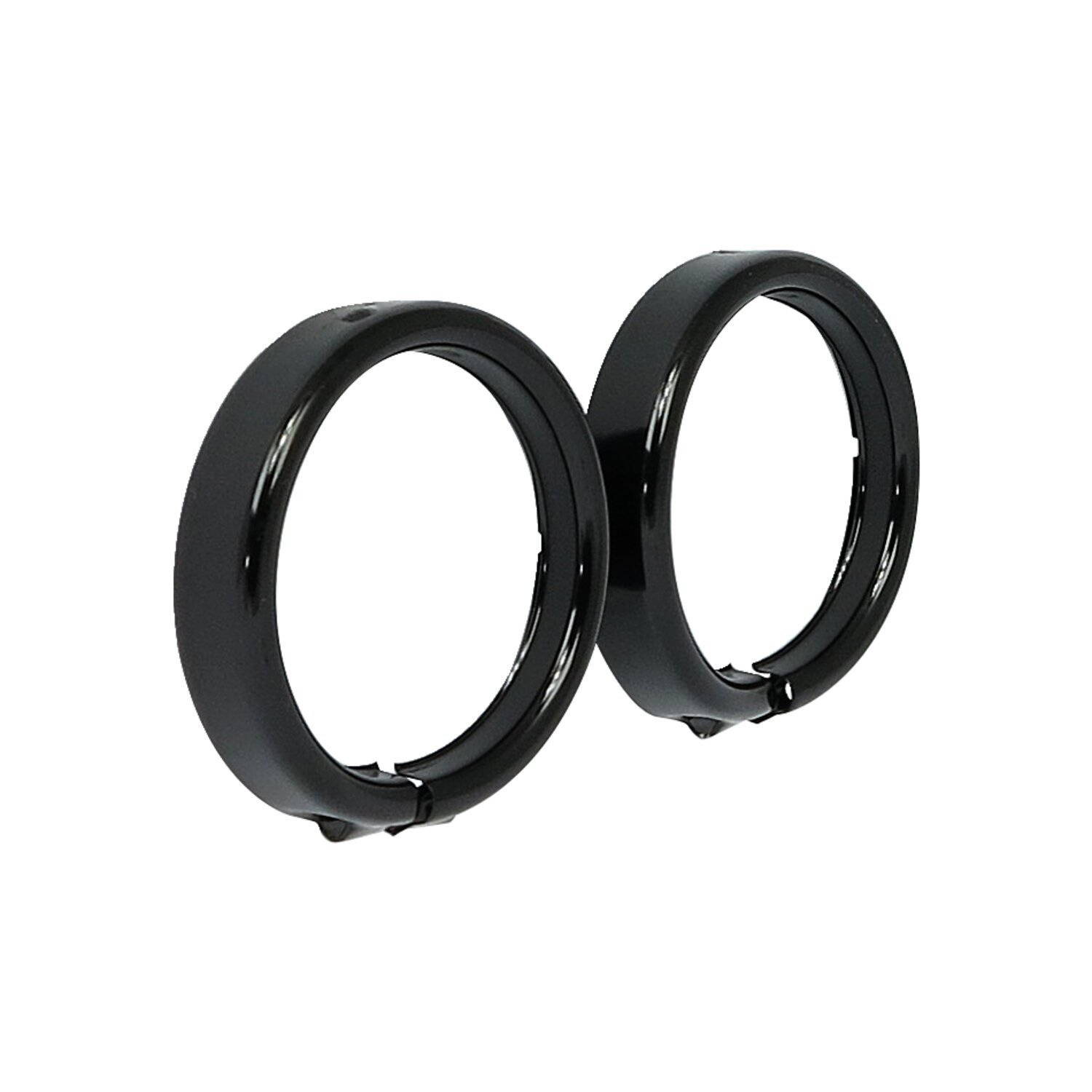 Recessed trim rings. turn signals, Black, Gloss