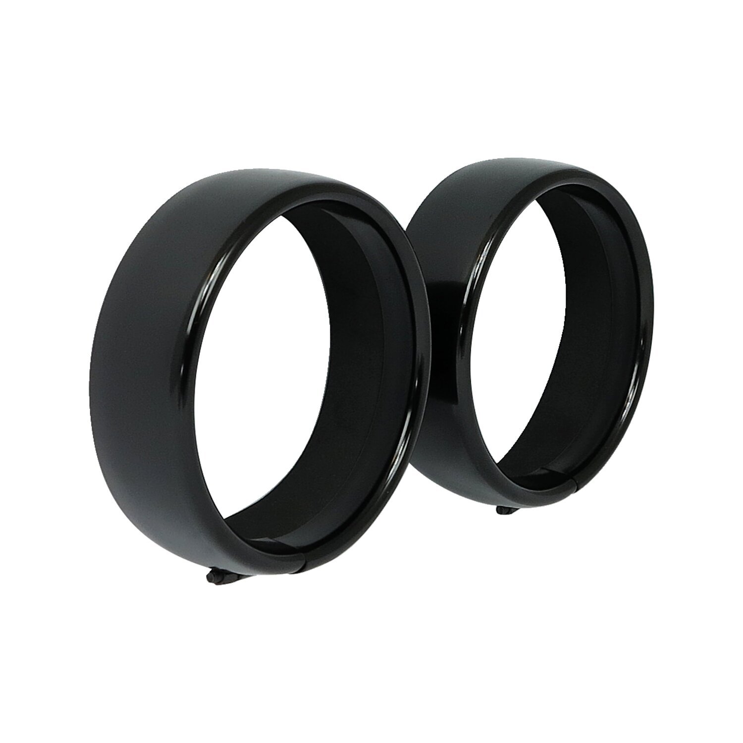 Recessed trim rings. 4.5" spotlamp, Black, Gloss