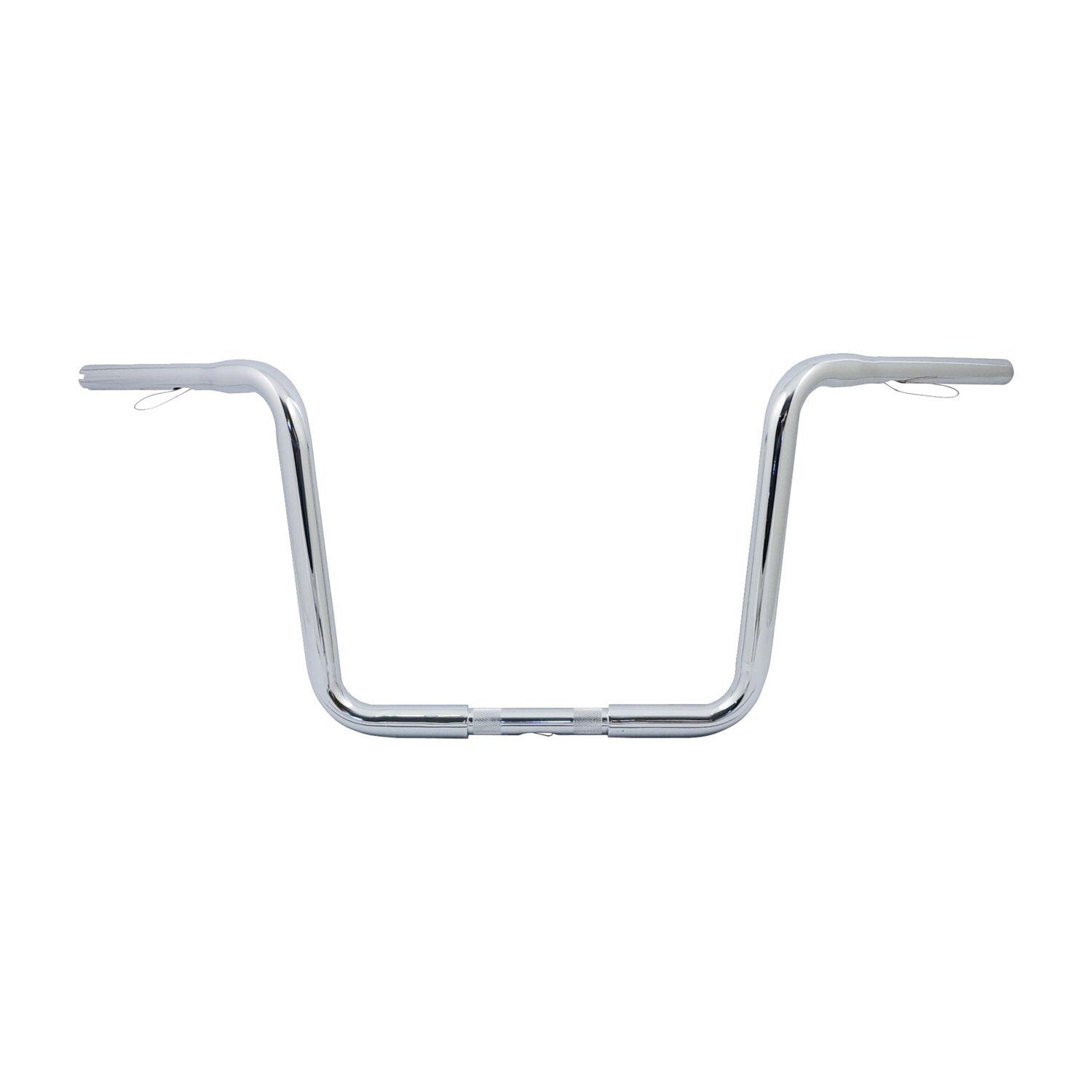 1-1/4" Apehanger wide body, 14" rise, Silver, Chrome