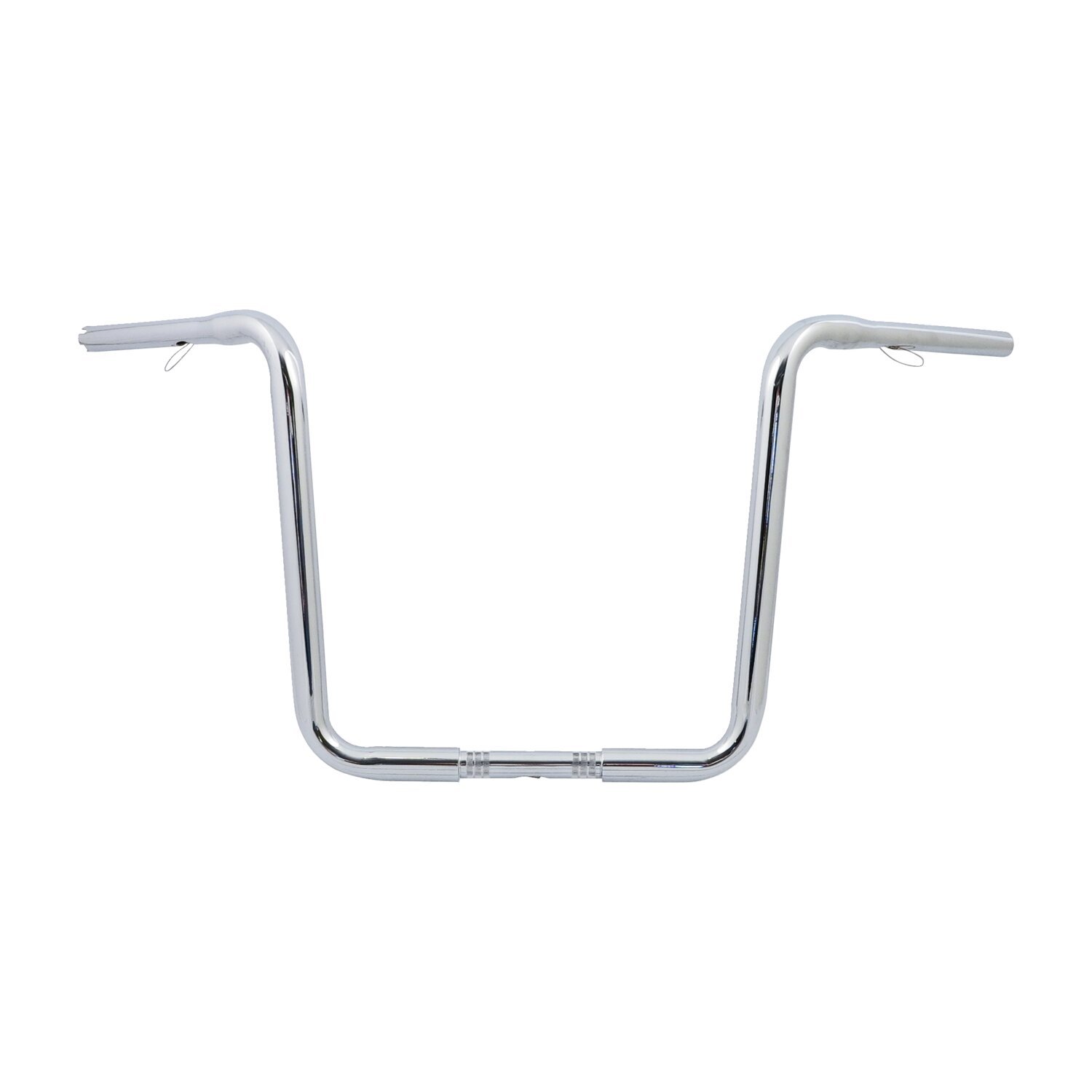 1-1/4" Apehanger wide body, 17" rise, Silver, Chrome