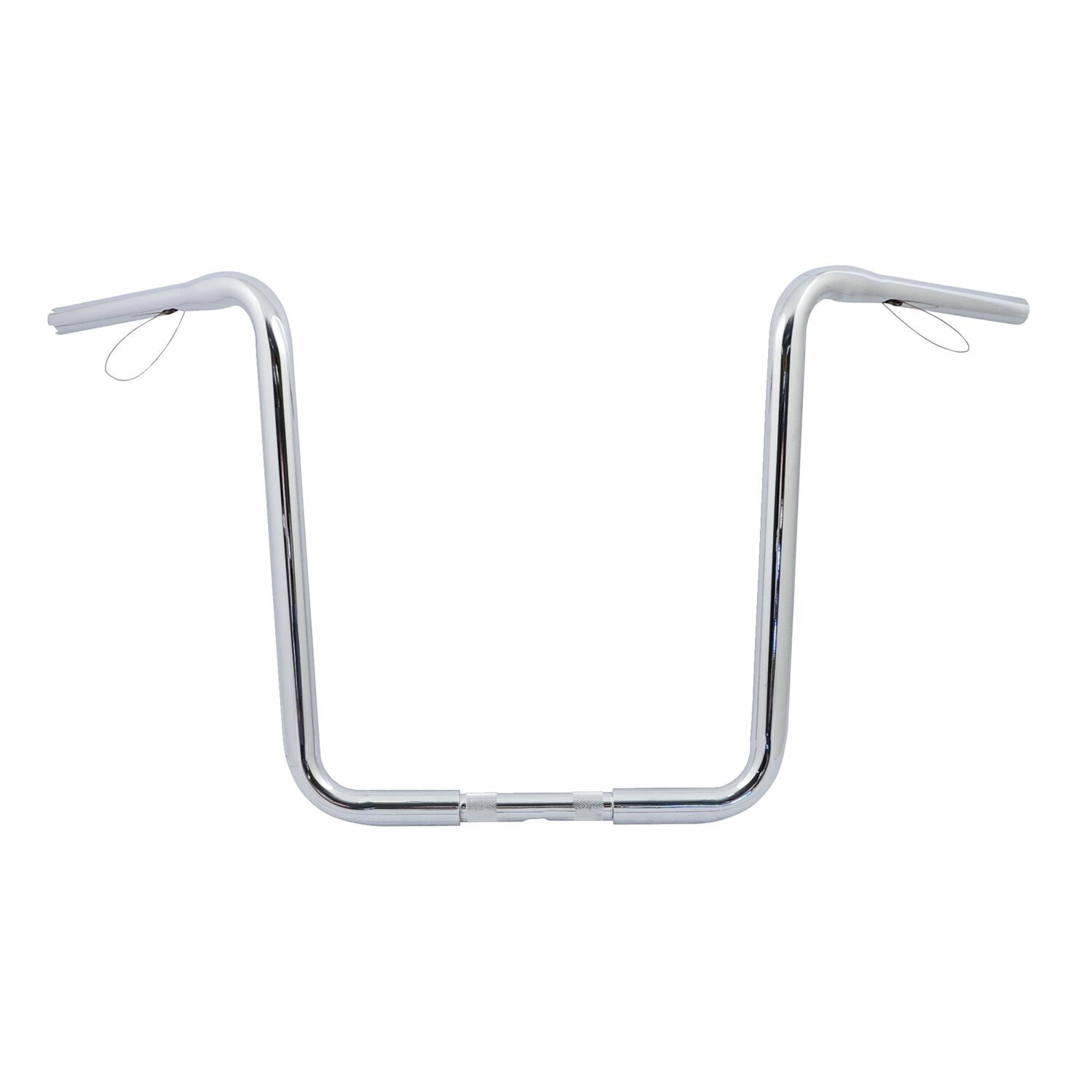 1-1/4" Apehanger wide body, 19" rise, Silver, Chrome