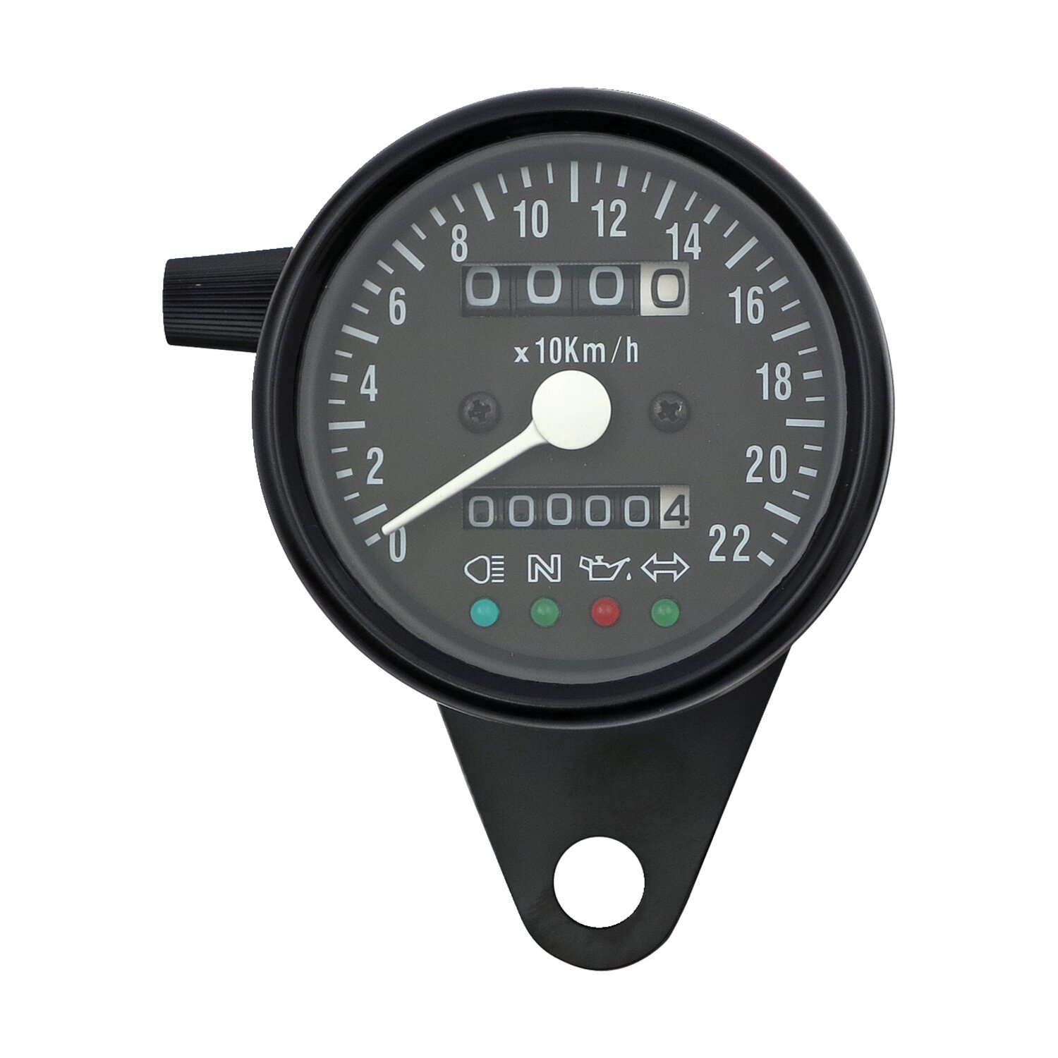 LED mini speedo 2:1 kmh. Black with black face plate