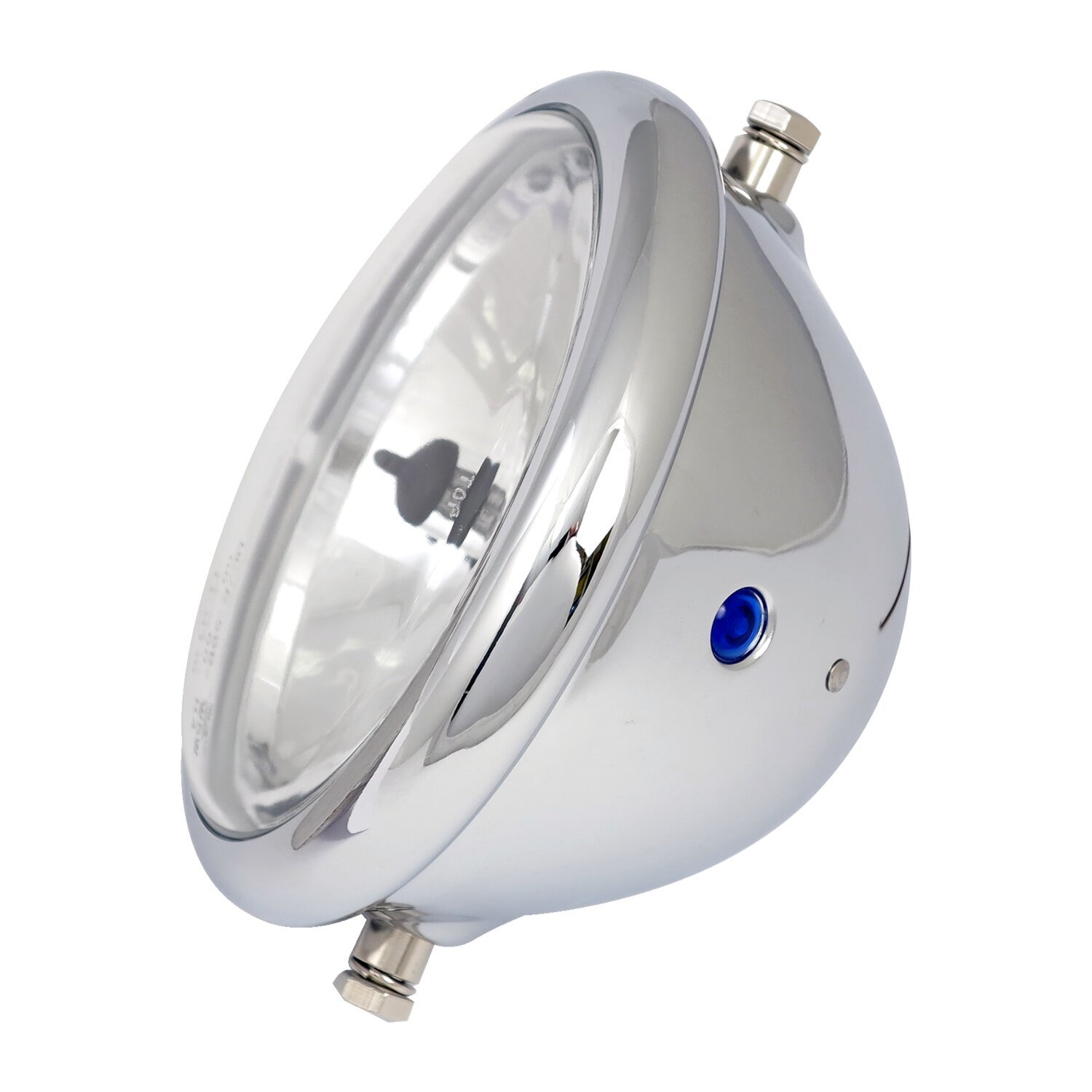 Bates style 5-3/4" H4 headlamp. side mount