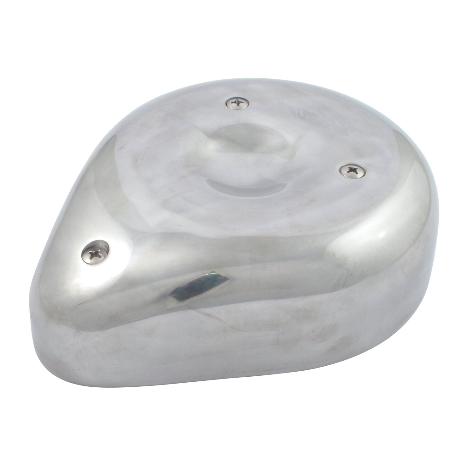 Teardrop air cleaner assembly. Polished aluminum