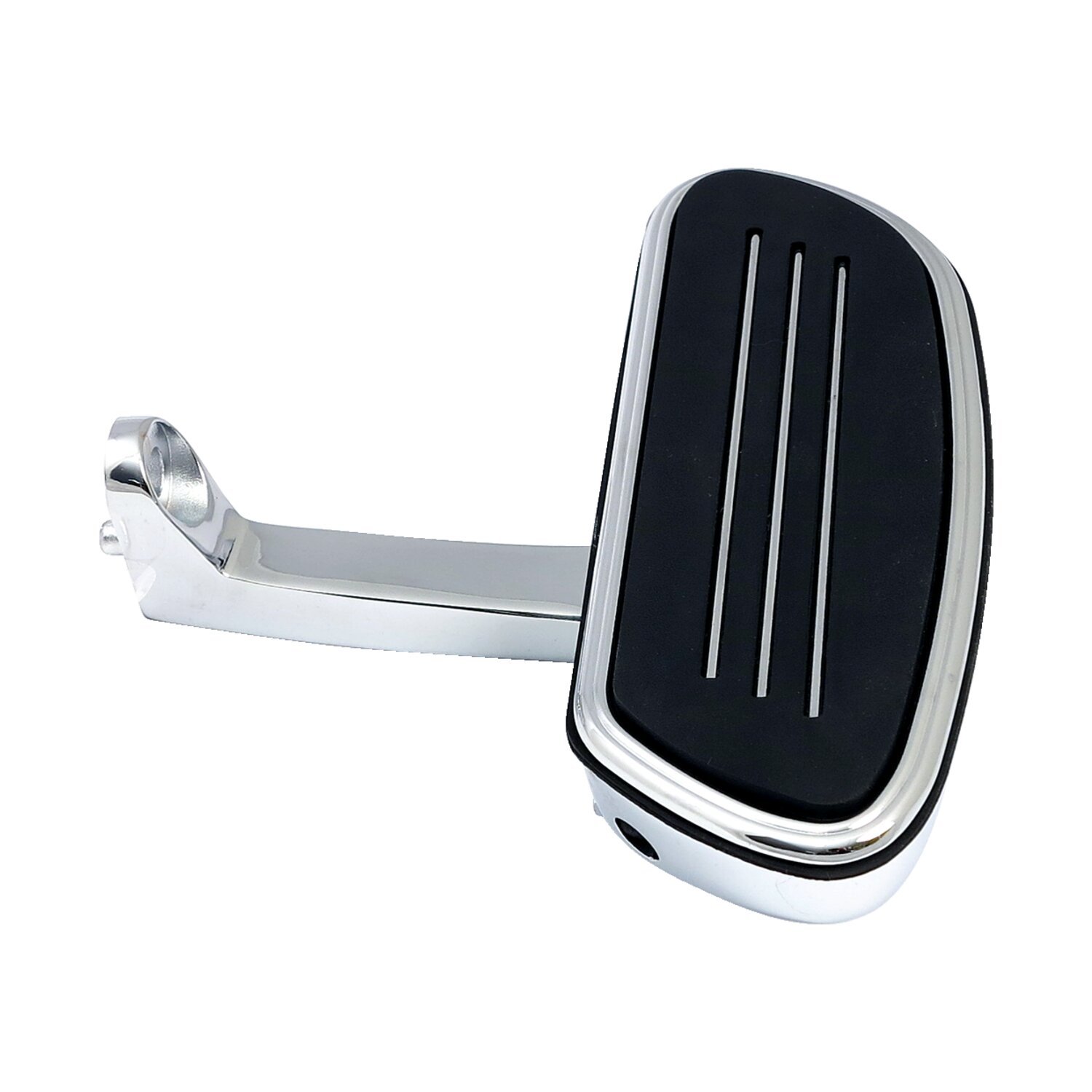 Runway passenger floorboard set, Black, Chrome