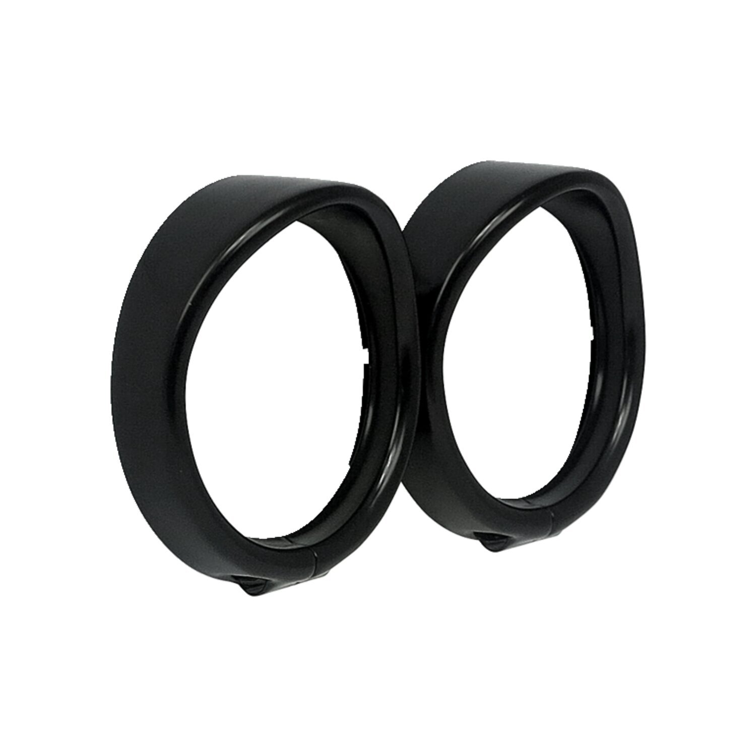 Recessed trim rings with visor. turn signals, Black