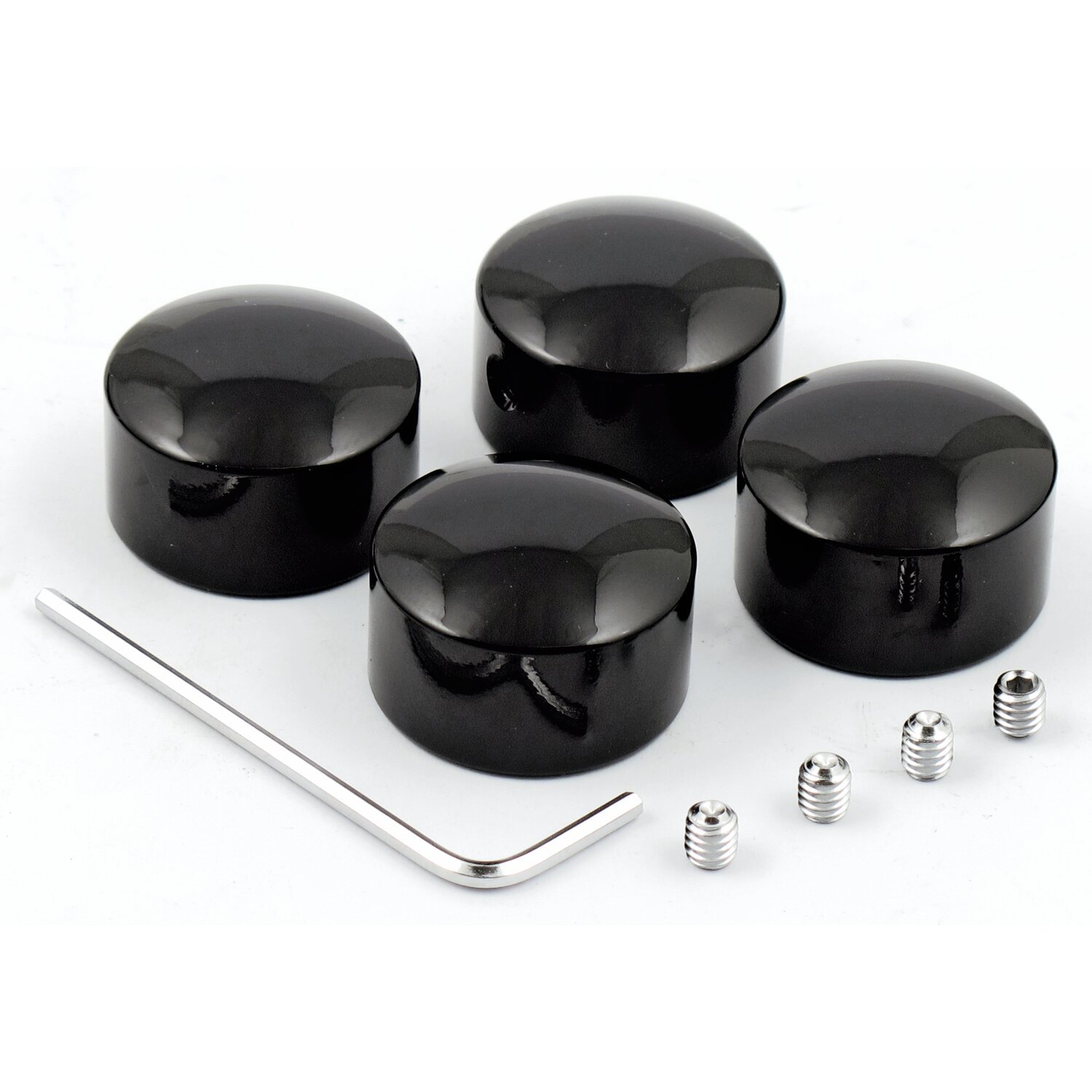 Head bolt cover kit. Smooth, Black, Gloss
