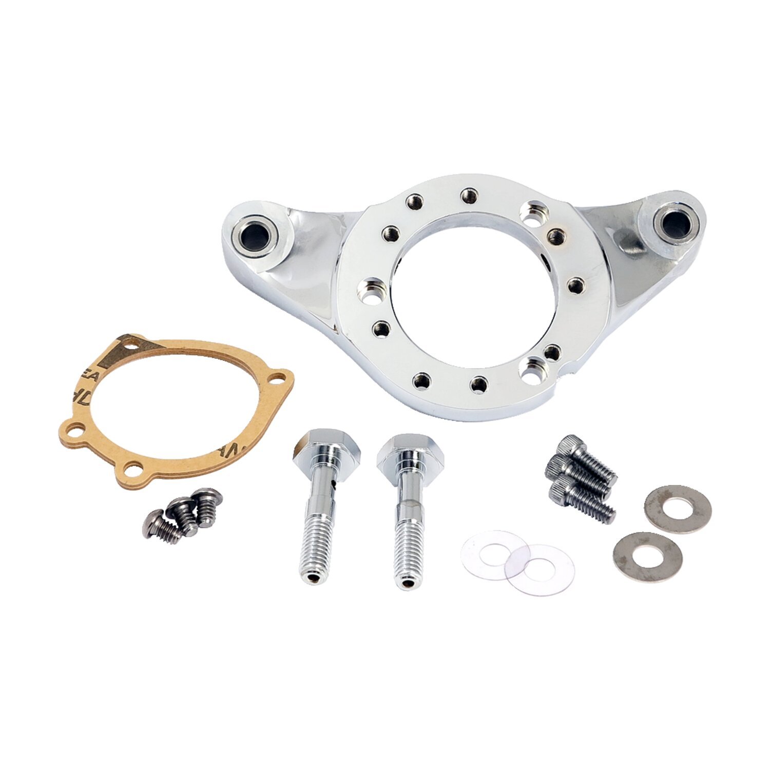 Throttle housing support bracket kit, Chrome