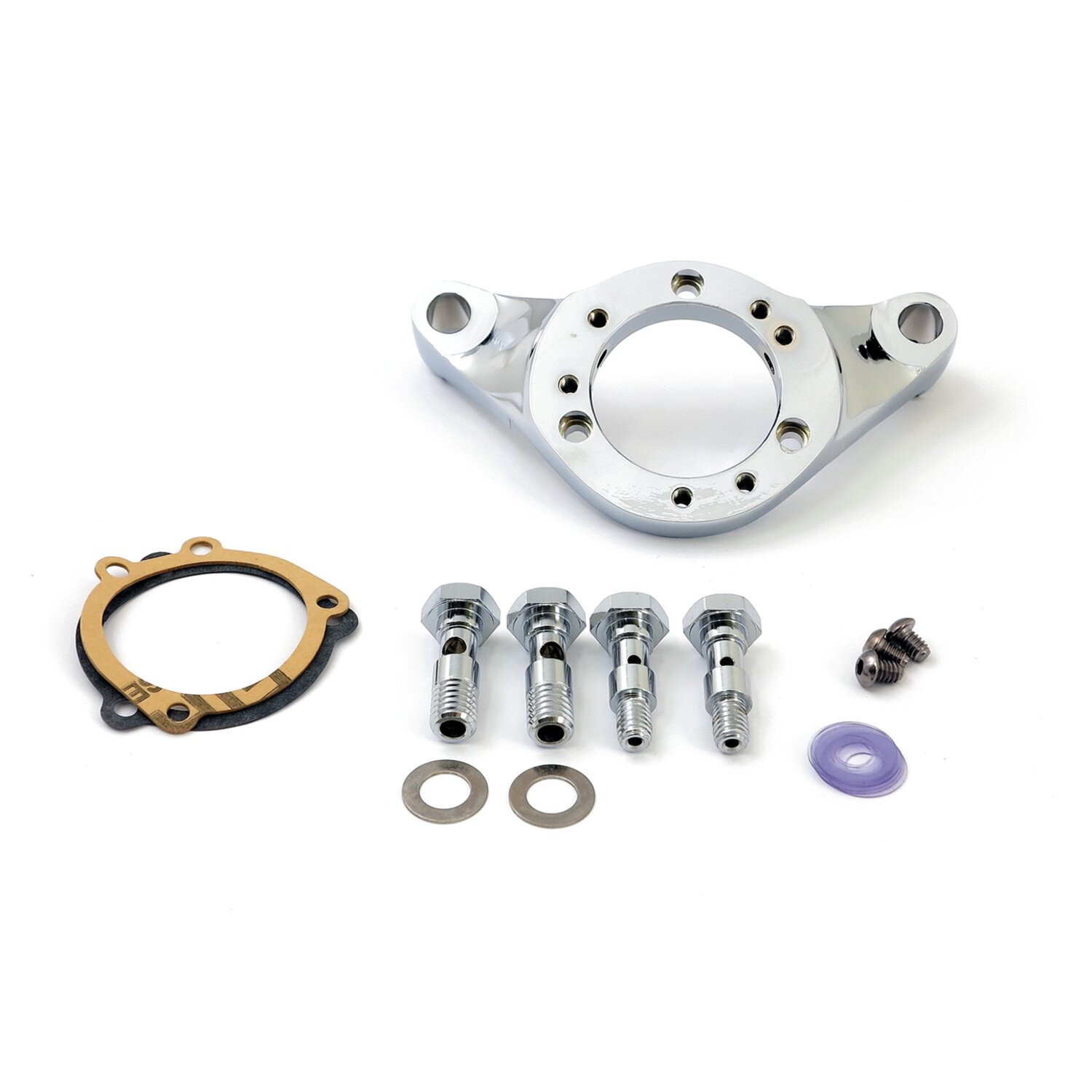 Carburetor bracket kit, Chrome