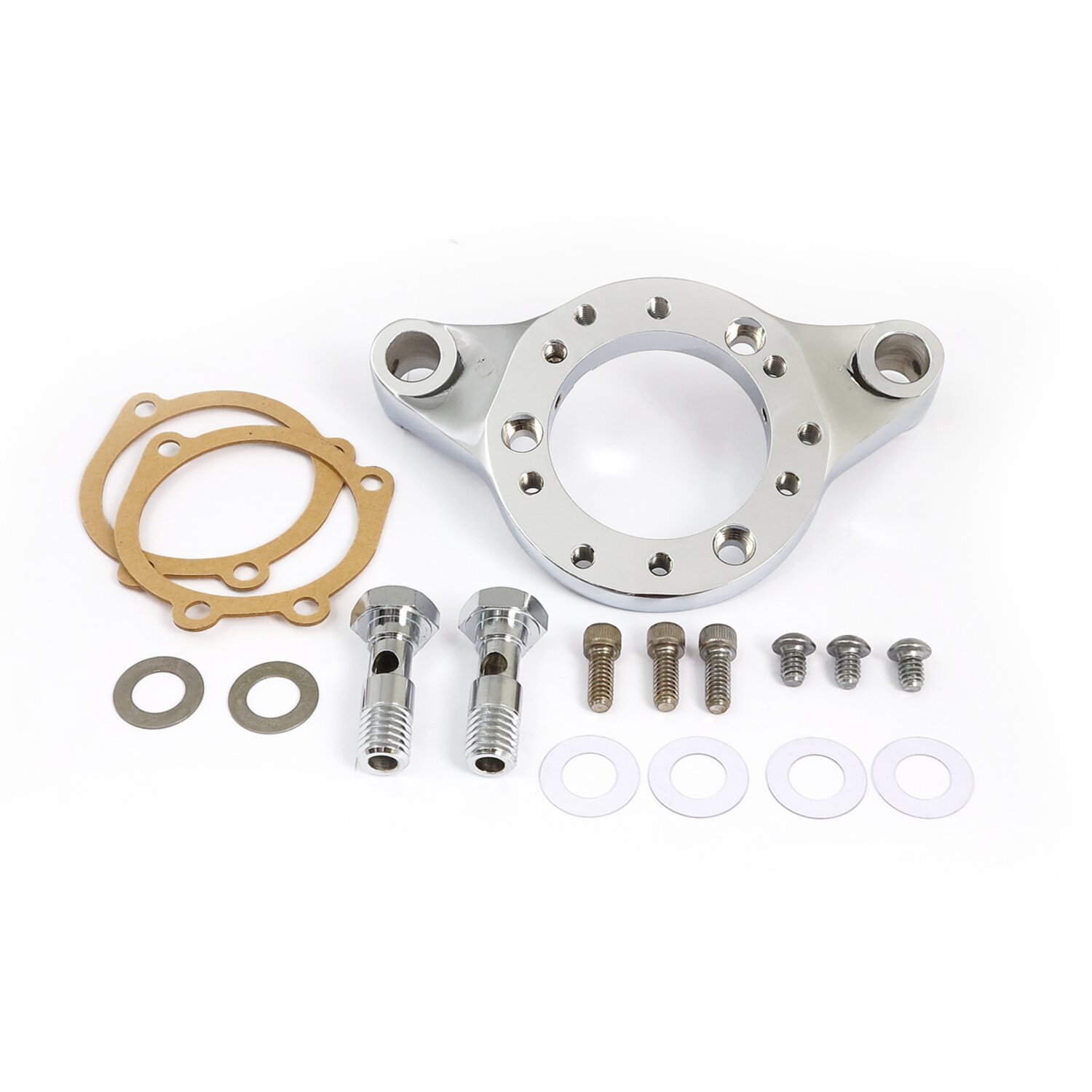 Carburetor bracket kit, Chrome