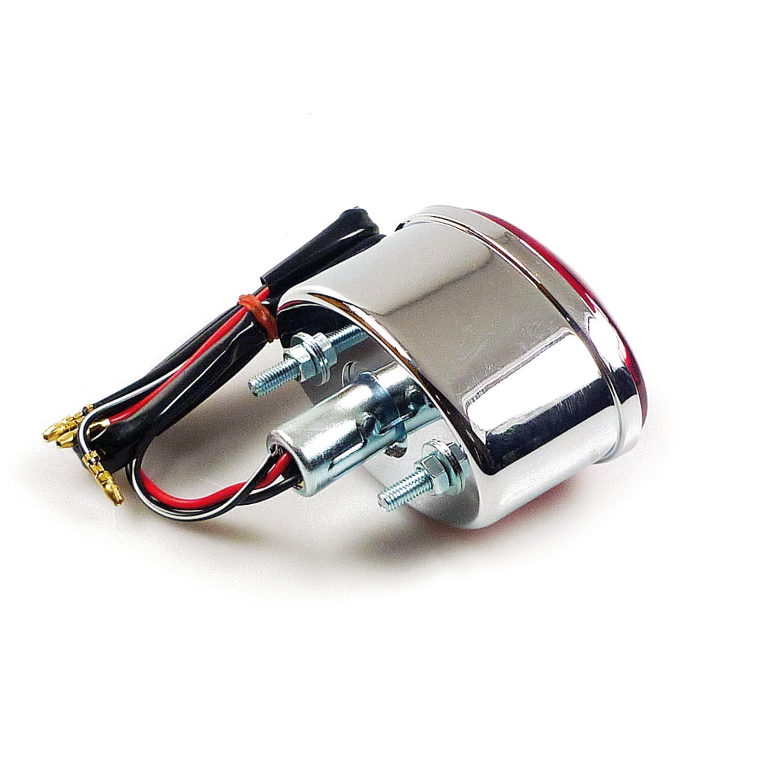 Medium cateye taillight, Red, Chrome