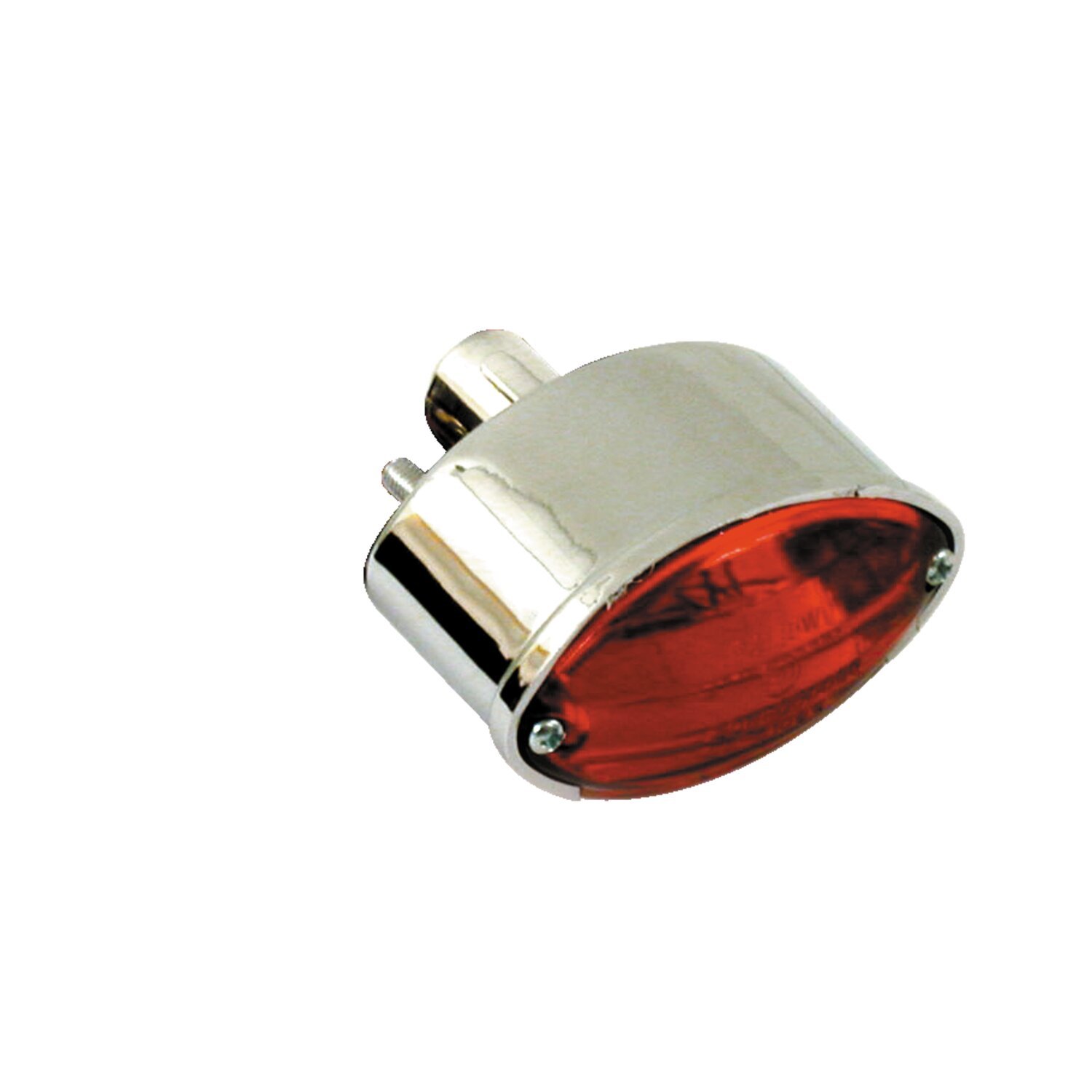 Mini cateye taillight, Red, Chrome