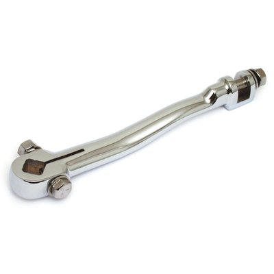 Straight style (small offset), overall length 22cm.
Fits 54-69 FL and 71-72 FX as a reproduction replacement item.
Complete with mounting hardware.
OEM replacement reference 33068-54.
Note: Small offset may interfere with none original exhaust systems.
