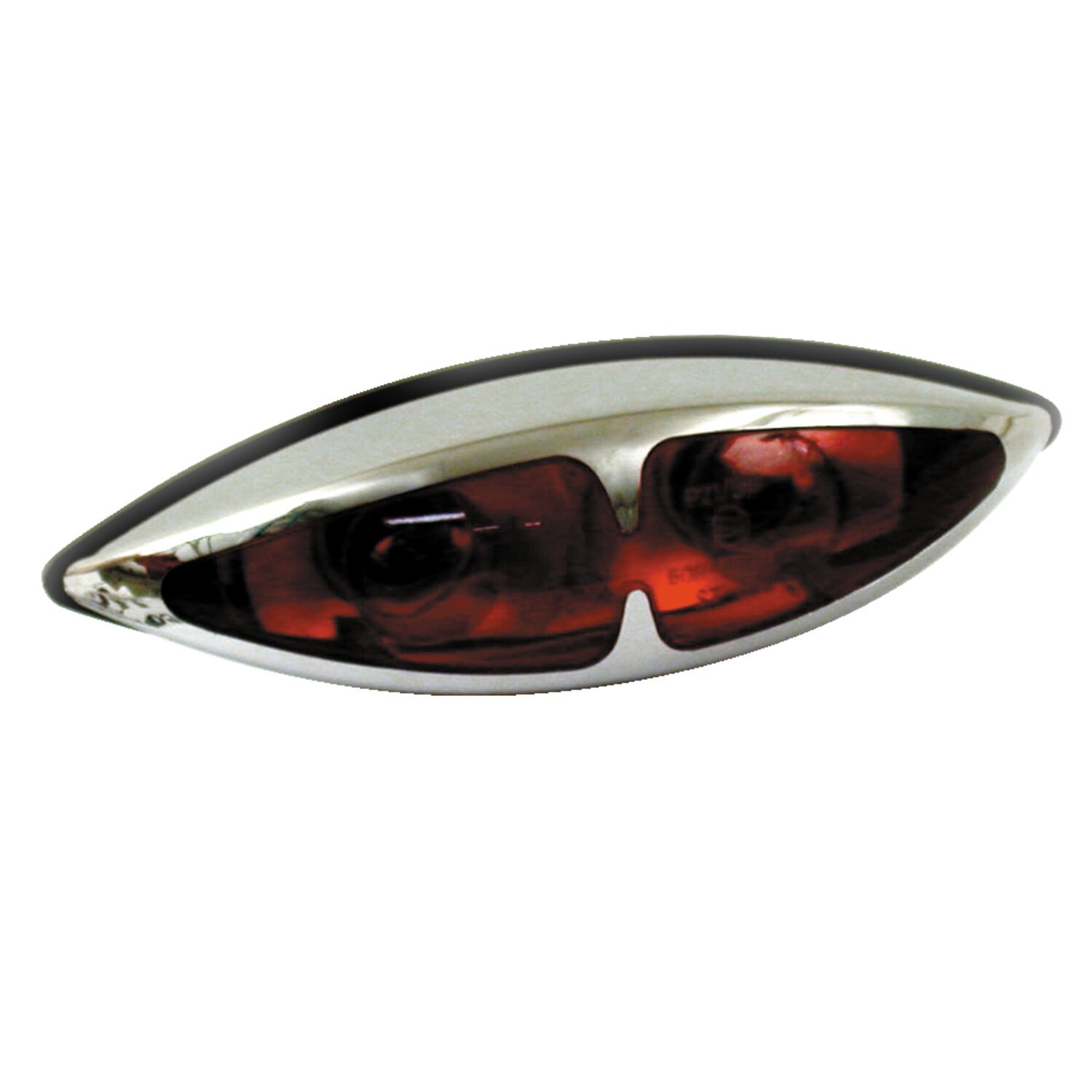 L.A. taillight. Dual bulb, Red, Chrome