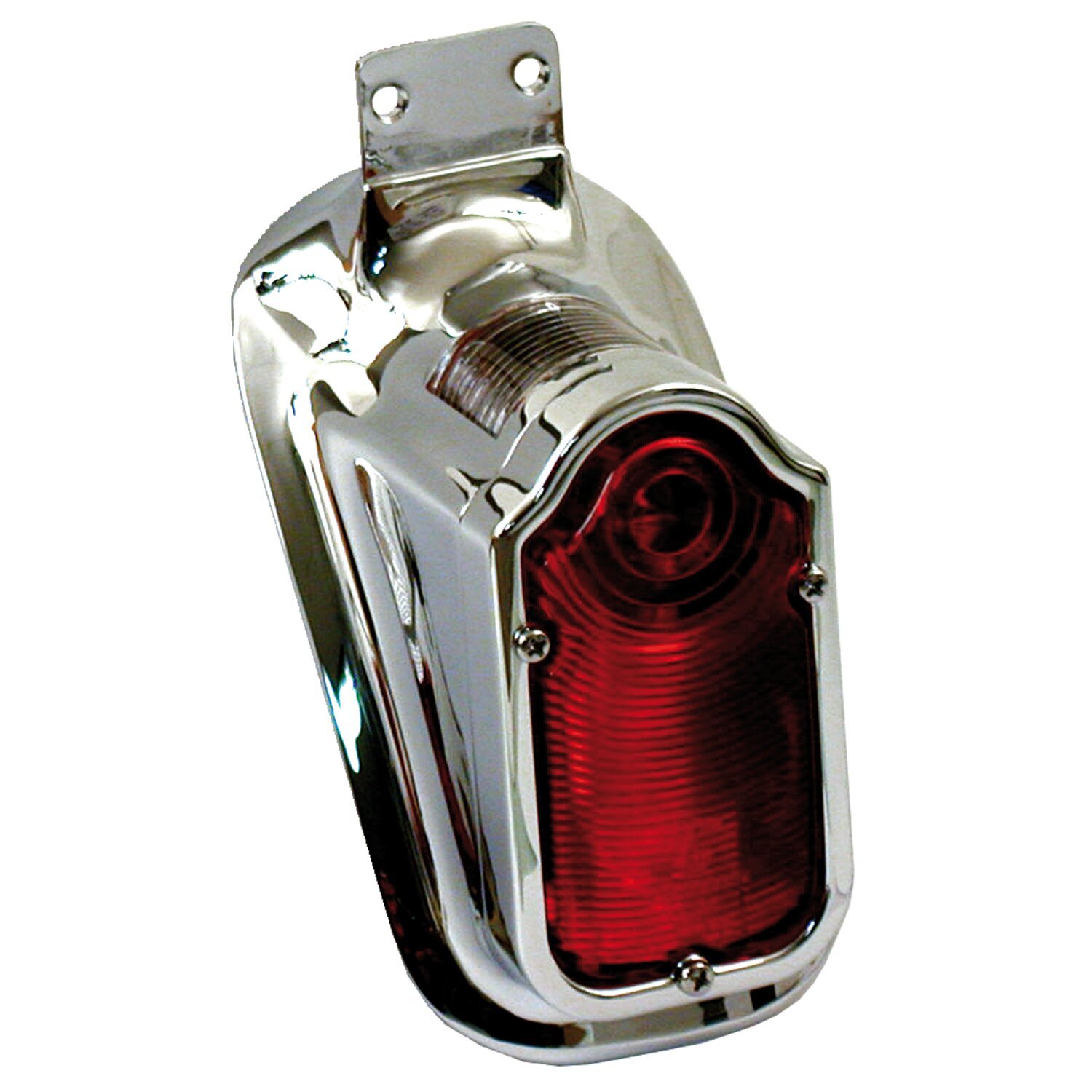 47-54 Tombstone taillight, Red, Chrome