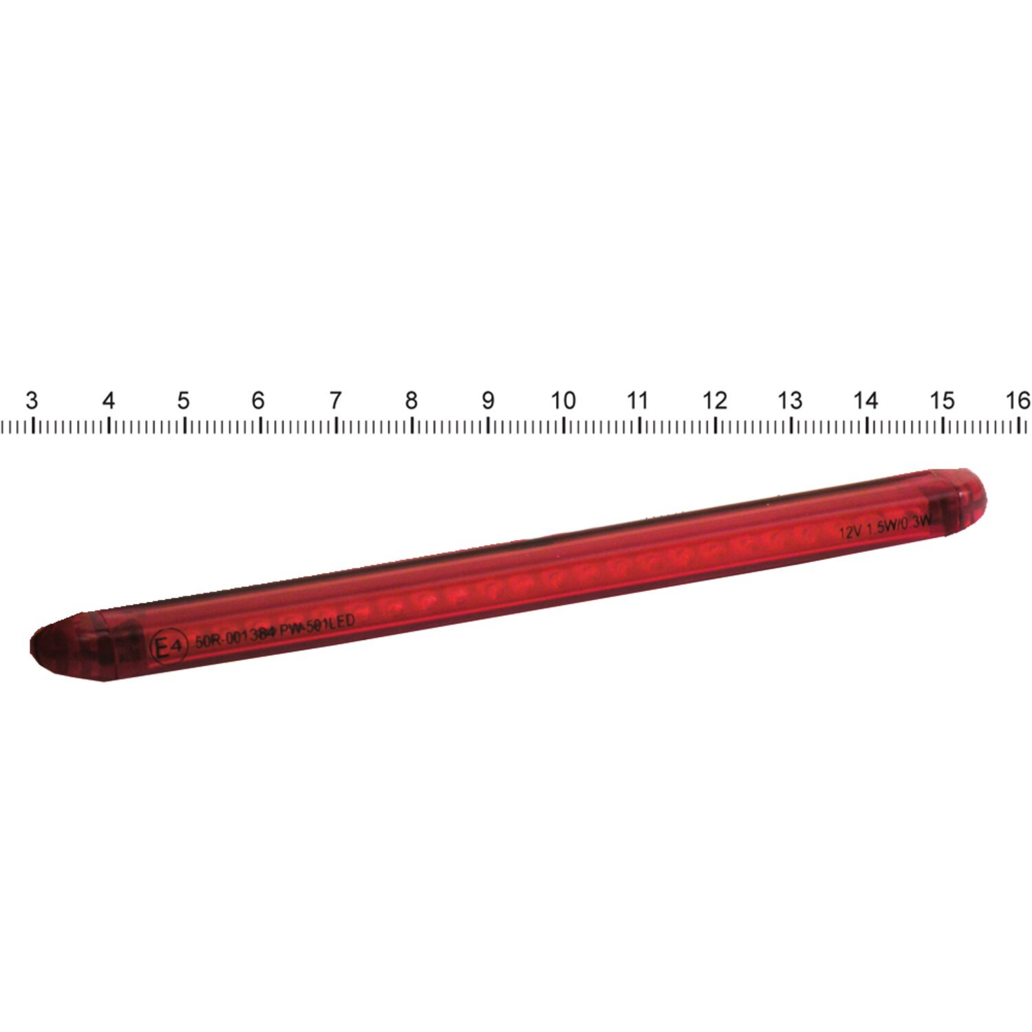 LED taillight string, red lens