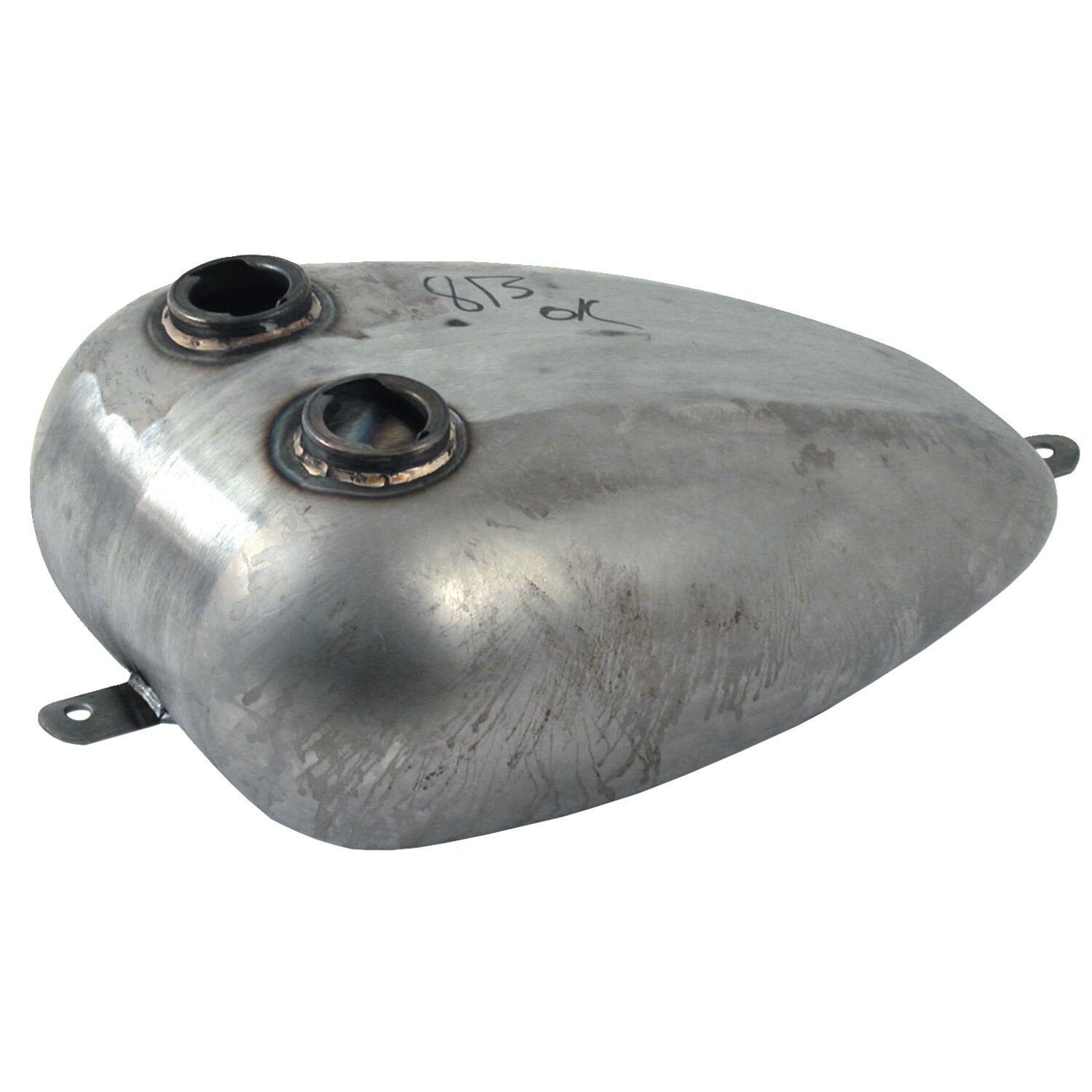 Paughco, Mustang universal 3.0G gas tank. Dual cap, Unpainted, Raw