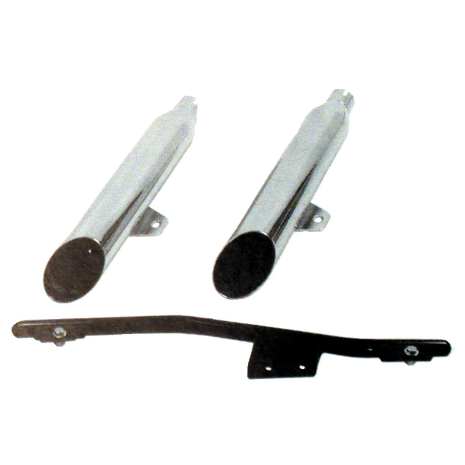 Paughco, Replacement muffler kit. Slash cut, Chrome