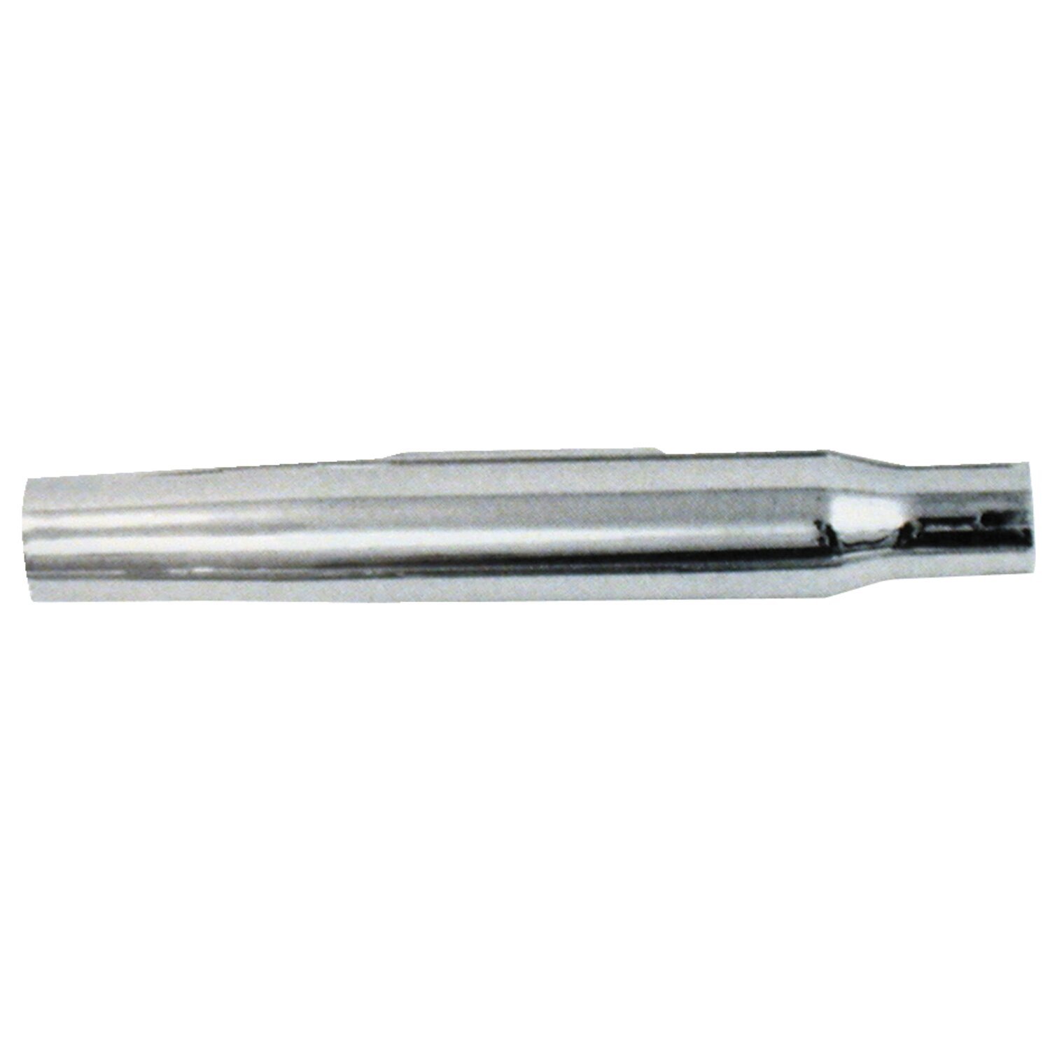 Paughco, Tapered universal muffler. 17" long, Chrome