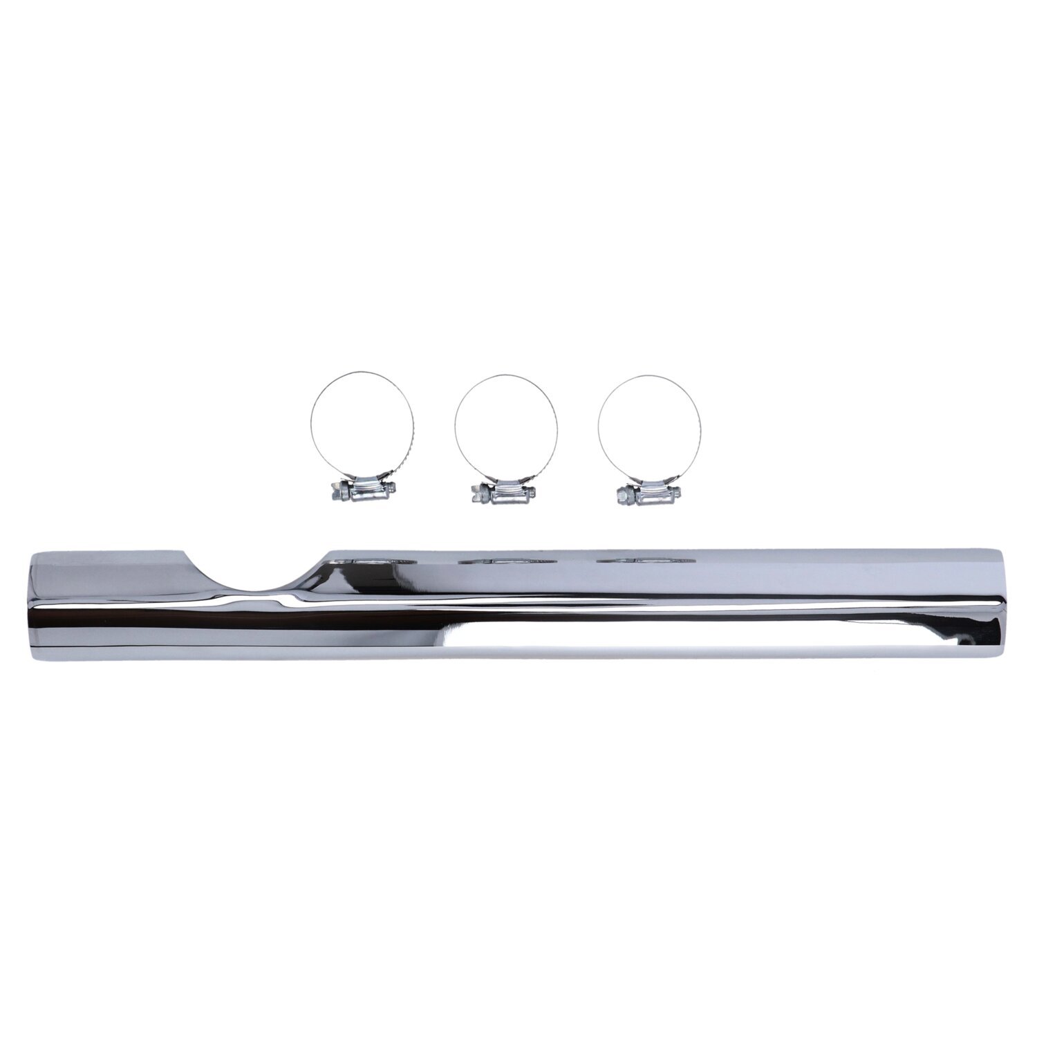 Paughco, Heatshield front-low notched, Chrome