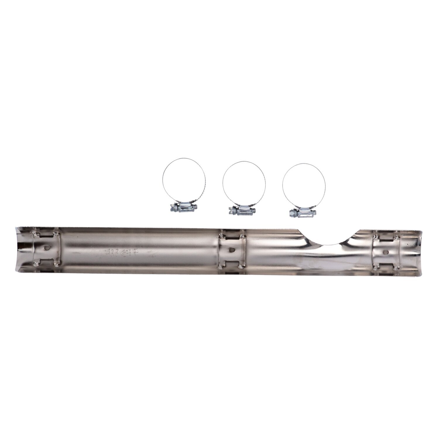 Paughco, Heatshield front-low notched, Chrome