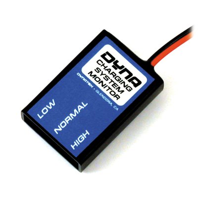 Dimensions: 28mm x 42mm x 12mm. 
3-LED real time info on charging status. 
Have you ever wondered if your charging system is still working during your trip? Tackle the problem before it becomes a nasty surprise. 
- Too high (red), the battery is overcharged due to a faulty regulator 
- Too low (red), the voltage will get low due to a faulty charging system or a failing battery 
- Good (green). 
Dimensions: 28mm x 42mm x 12mm.