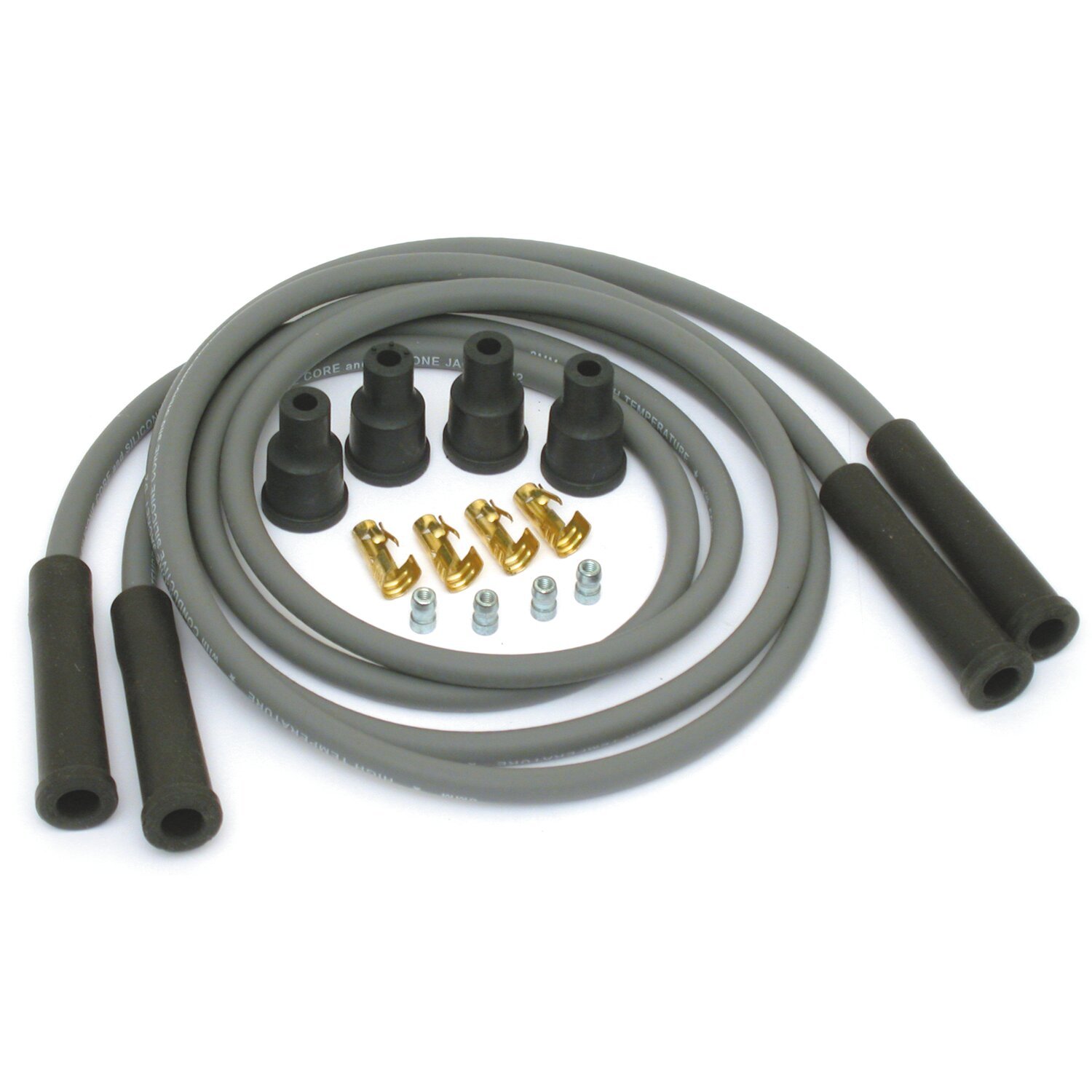 Dynatek, univ. 8mm spark plug wire set, Gray