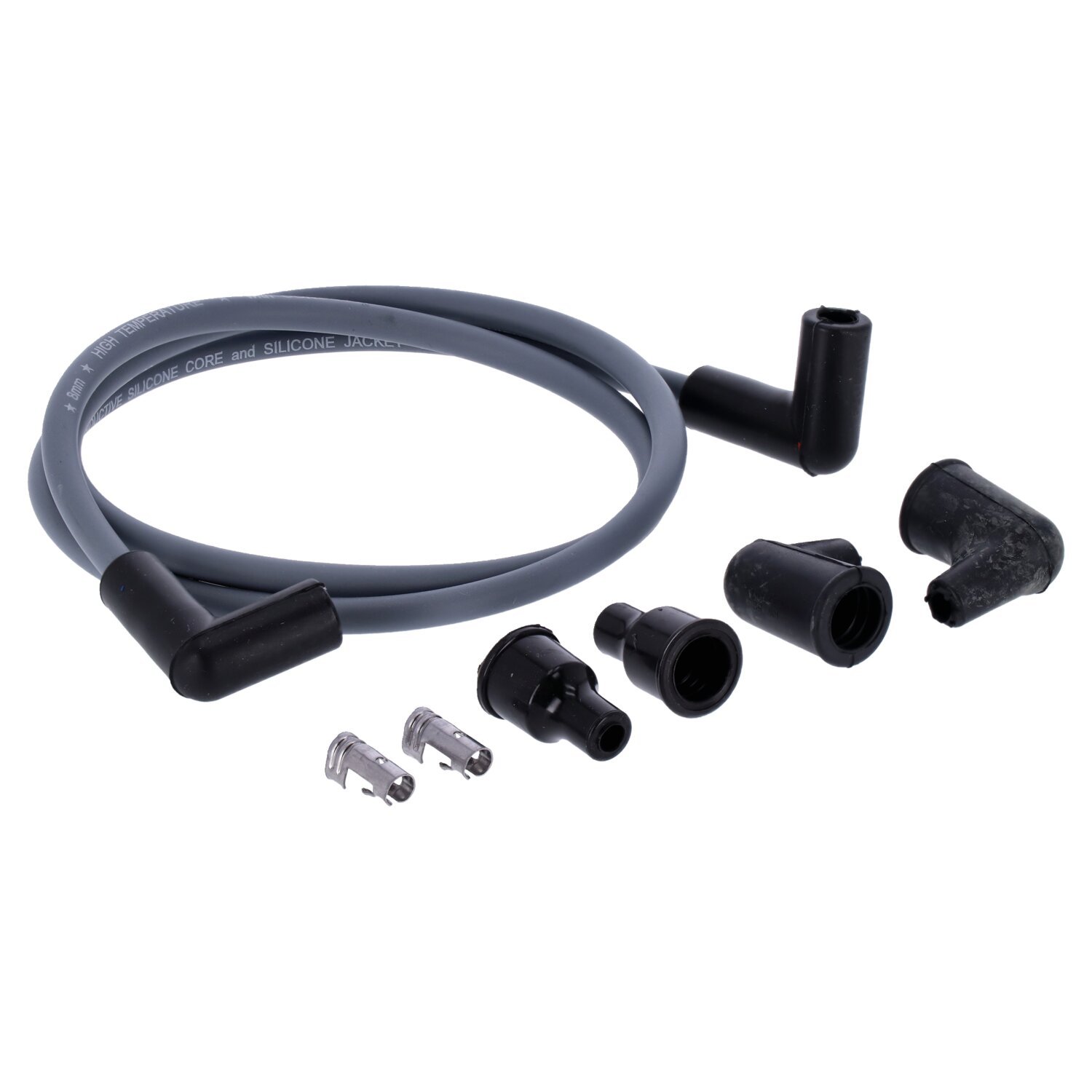 Dynatek, univ. 8mm spark plug wire set, 90° plug boot