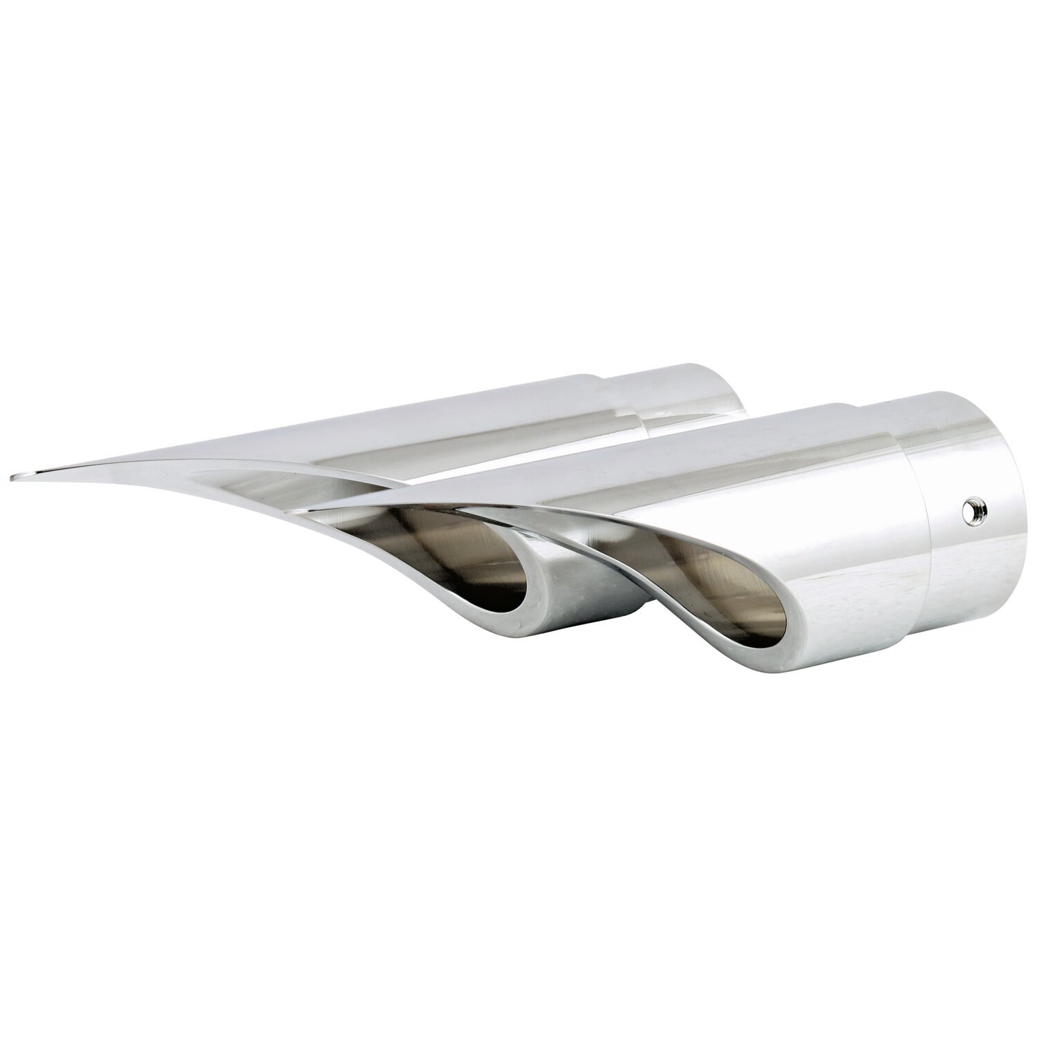 Scalloped 2 1/4" exhaust tip set, Chrome