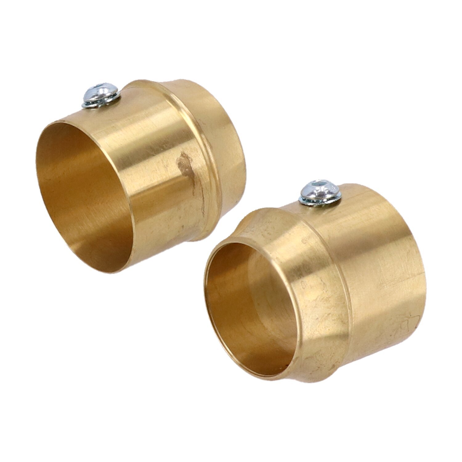 Paughco, Brass exhaust tip set. 2" Short curve